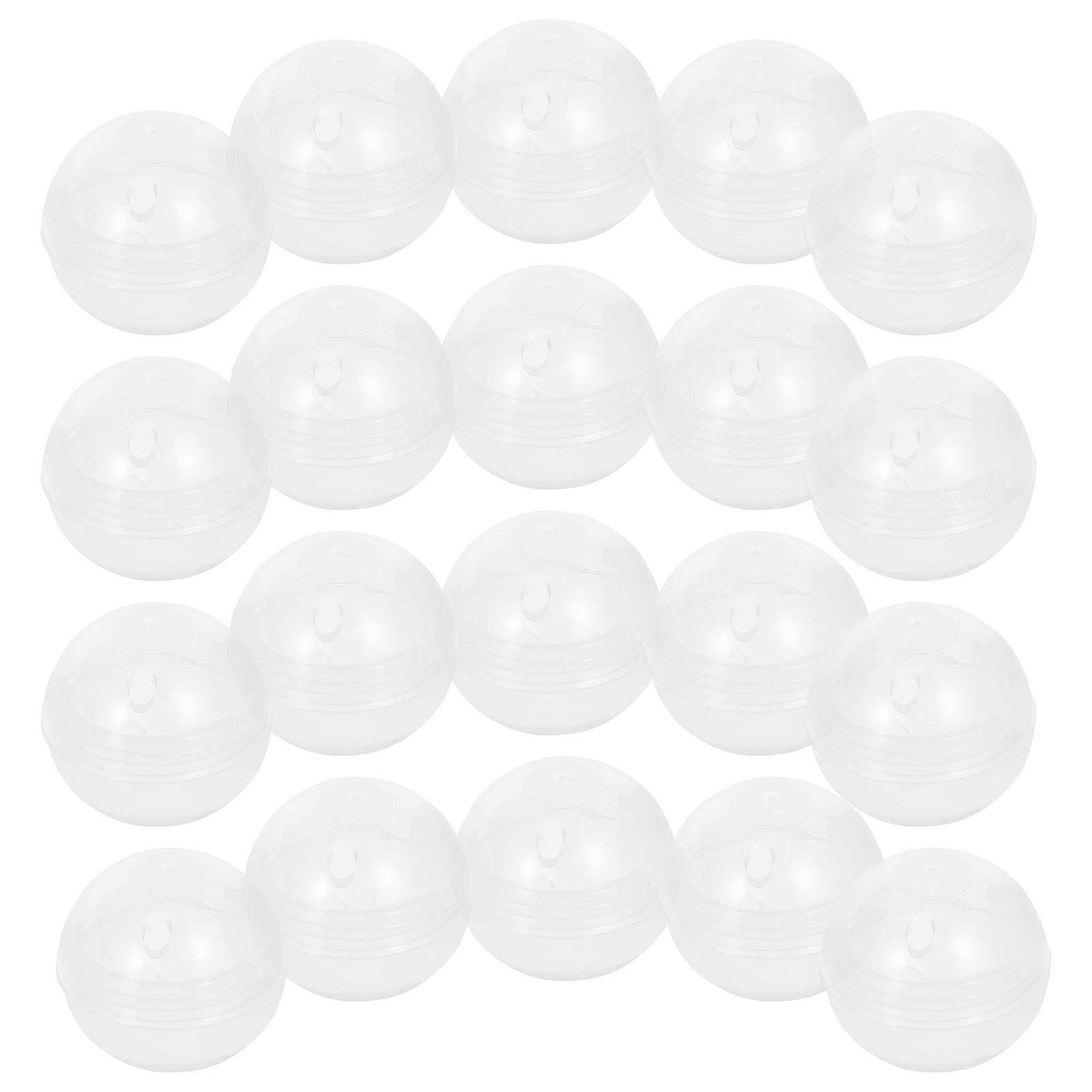 Transparent Plastic Round Capsules Balls for Kids Party Favors Mini Size 20 Pieces Bulk