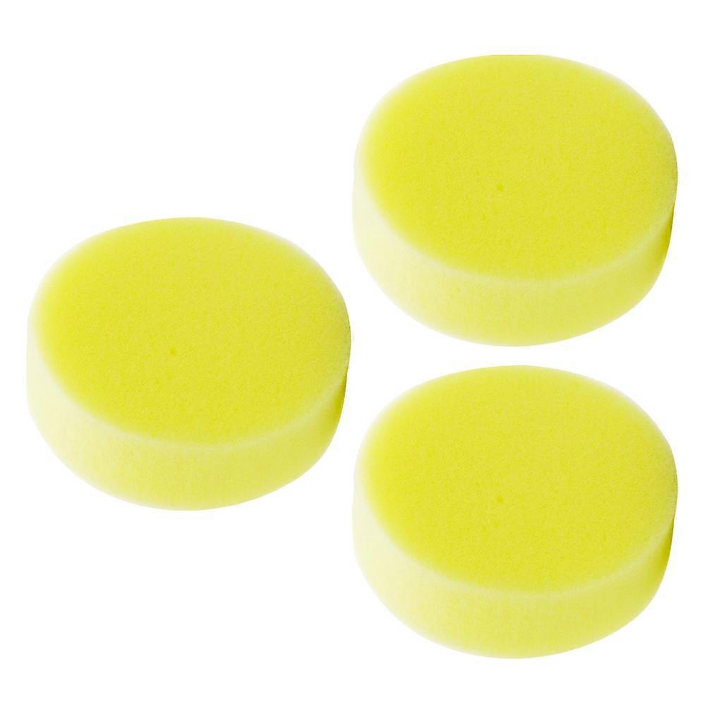 Cleaning Sponge Waxing Sponge for Cleaning 3Pcs Yellow Applicator Pads