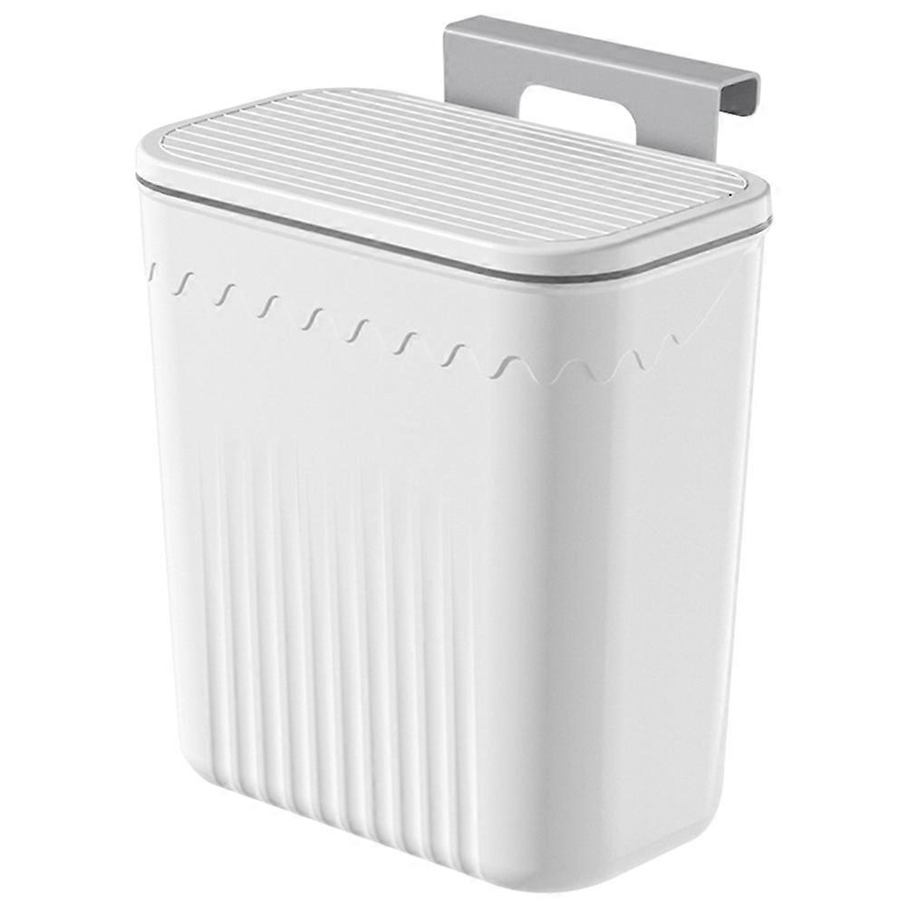 Space Saving Wall Mounted Kitchen Trash Can with Lid Large Capacity Hanging Waste Bin for Bathroom, Cabinet Doors & Dorm Use Easy Installation
