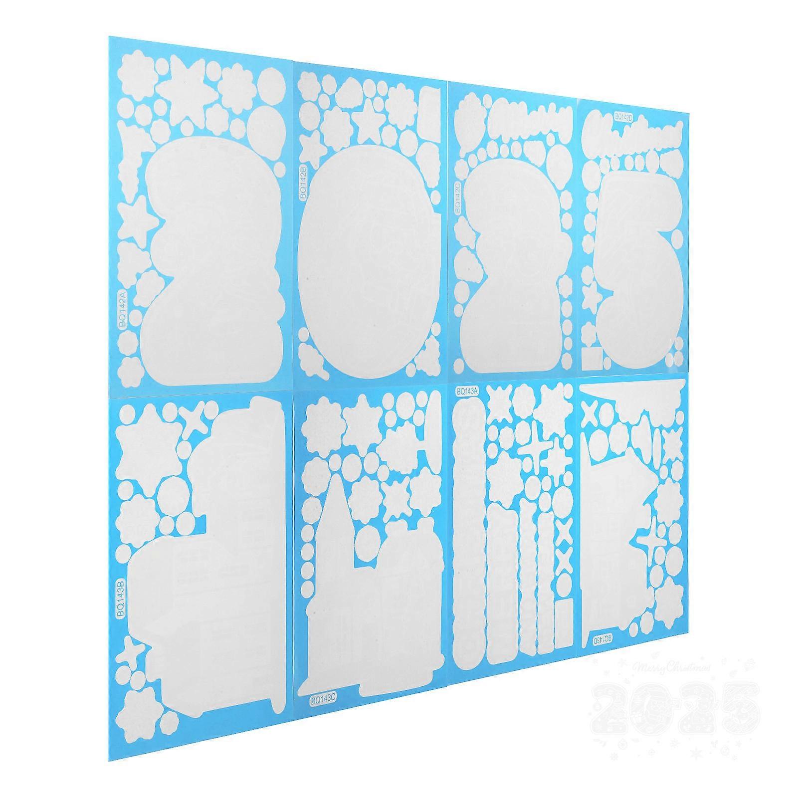 Christmas Window Clings Static PVC Stickers for Holiday Decor Easy to Apply and Remove Reusable White