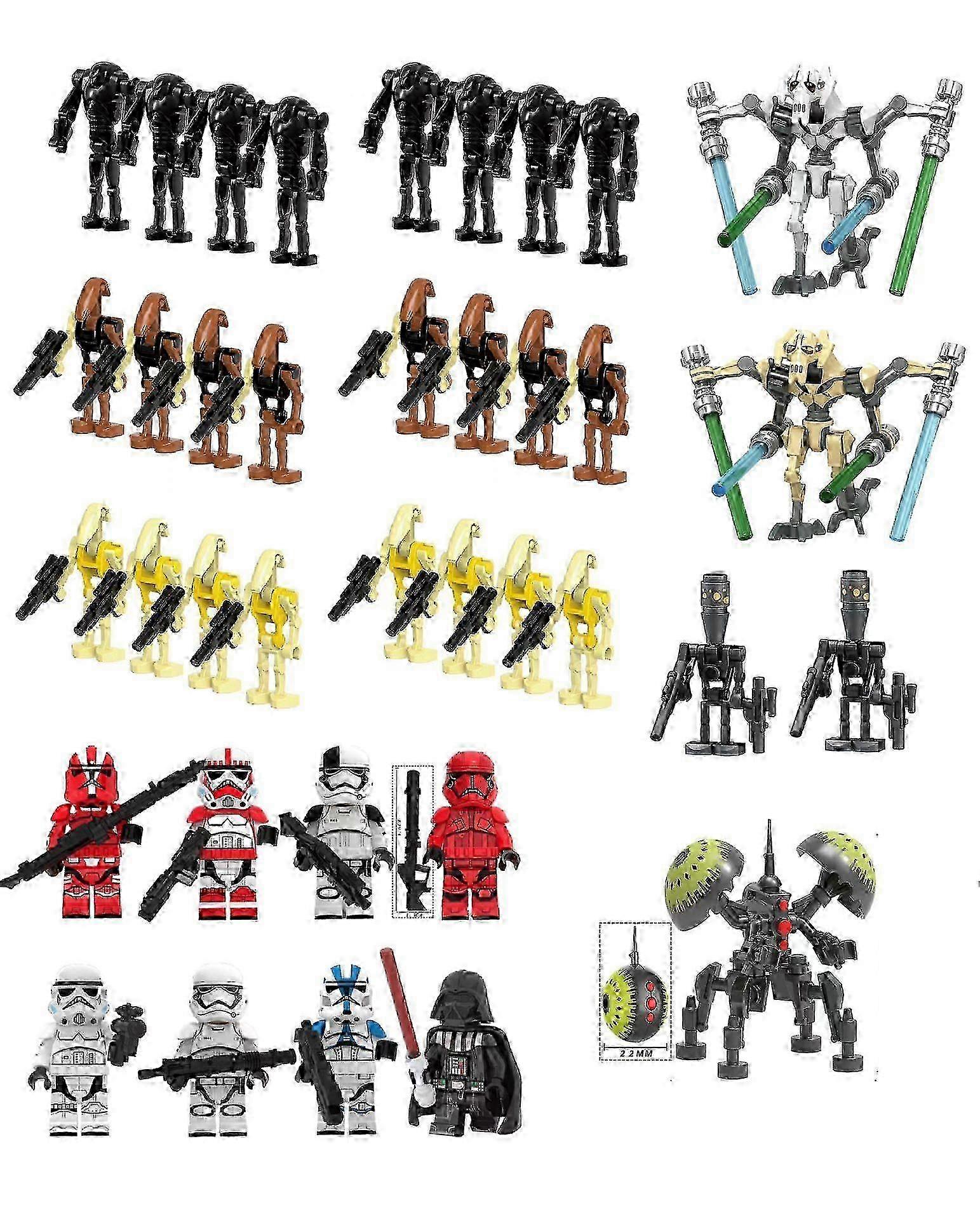 2025 Star Wars Minifigures, Super Battle Droid And B1 Battle Droid Army Building Block Action Toy Figures