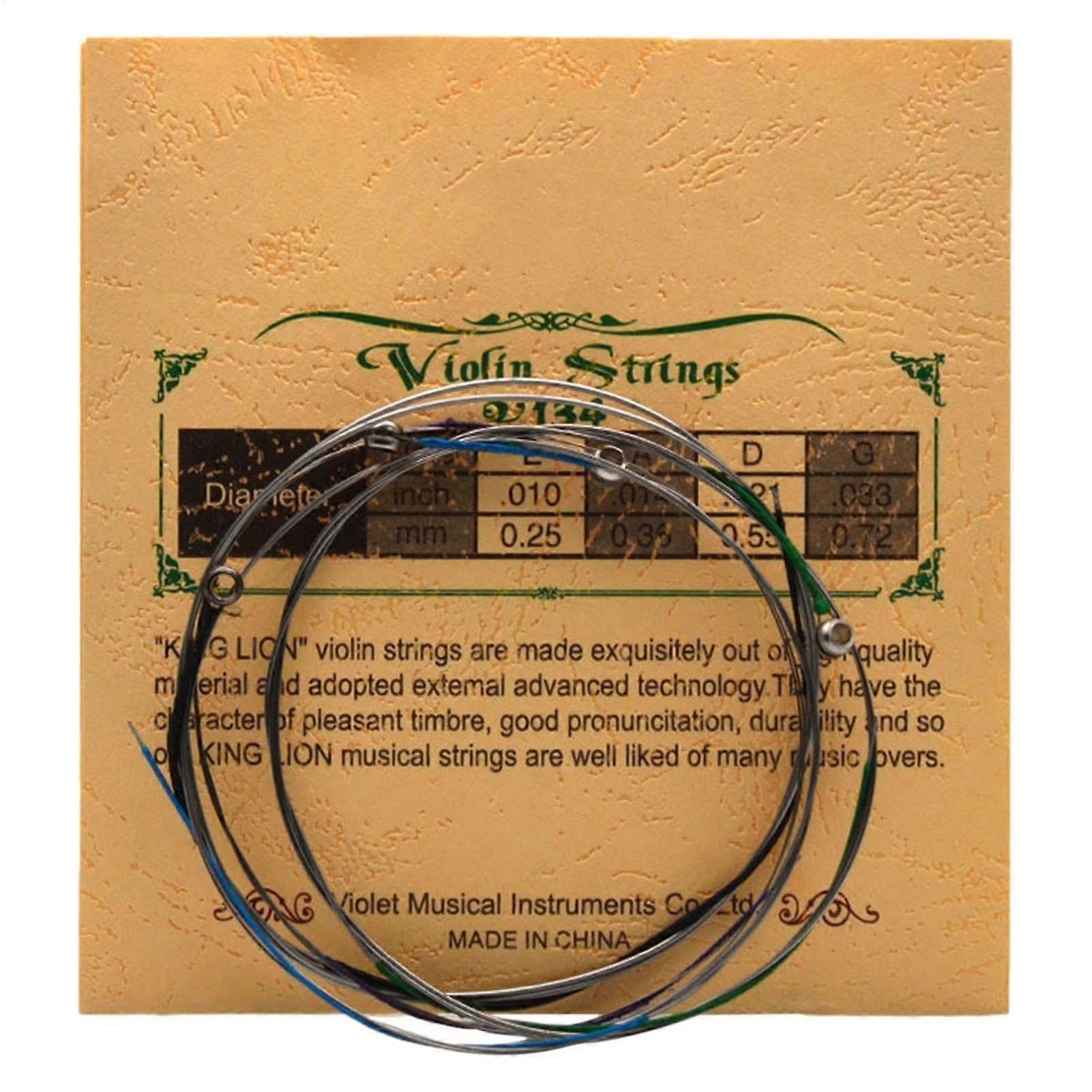 Ersatz-Violinensaiten Solid Steel Core Violin Strings For Rich Tone, Handcrafted Fiddle Replacement Strings All Levels