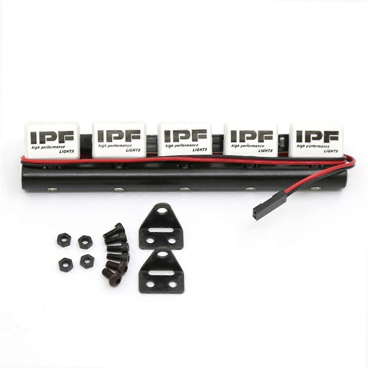 5-Light Rack Spotlight Roof Light for 1/10 RC Crawler TRX4 SCX10, 4.8V-6V Headlight DIY Parts, Type B