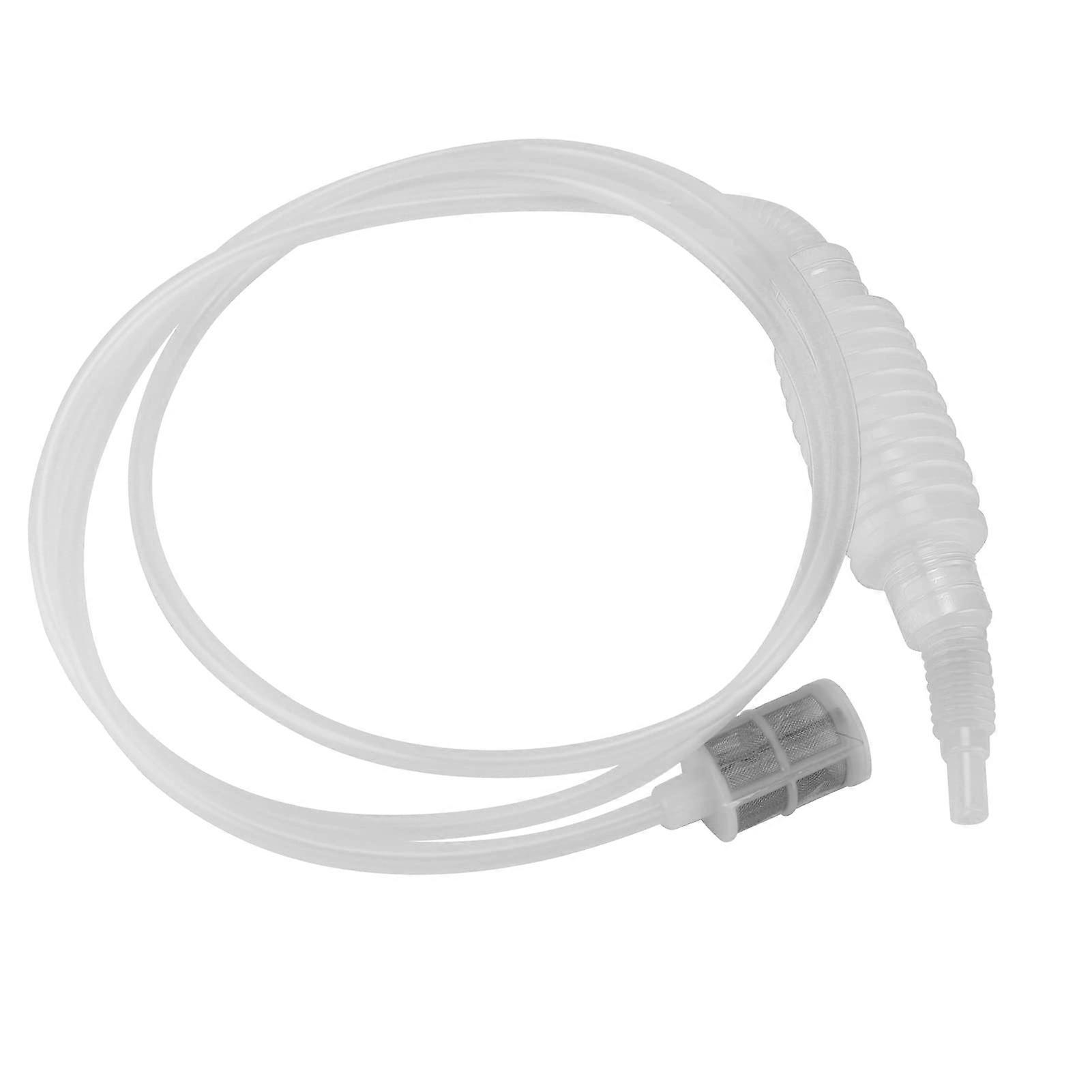 Siphon Hose for Brewery, 6.4 ft Siphon Hose, Homebrew Siphon Hose, Manual Soft Plastic Siphon Tube, Wine Beer Making, Brewery Equipment Tool (White)