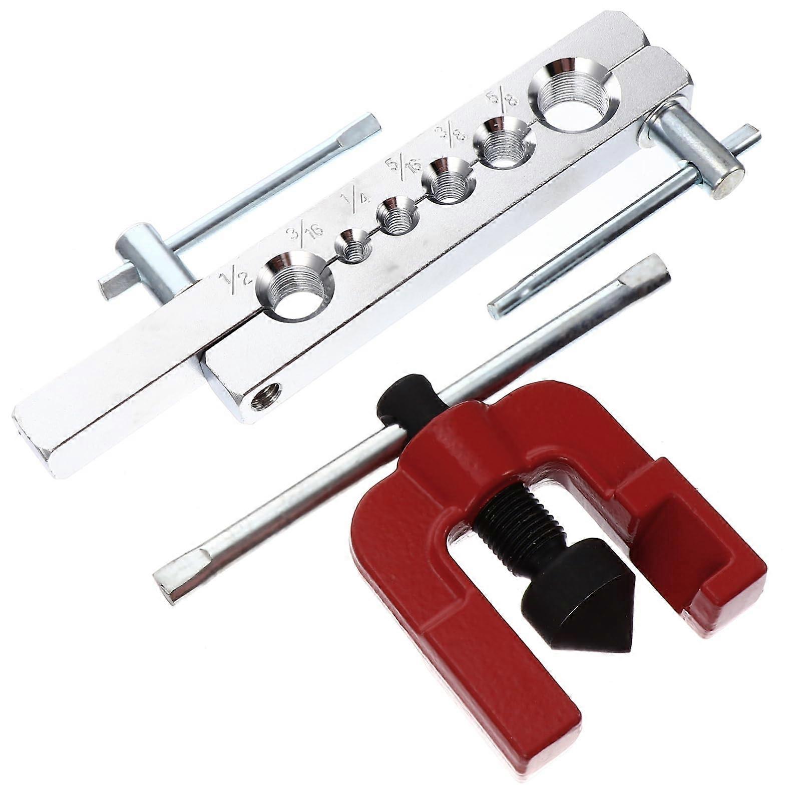 Flaring Tool Set – 6 Dies Pipe Flaring Tool for 45-Degree Steel Tool, Suitable for Standard Fittings and Maintenance Work
