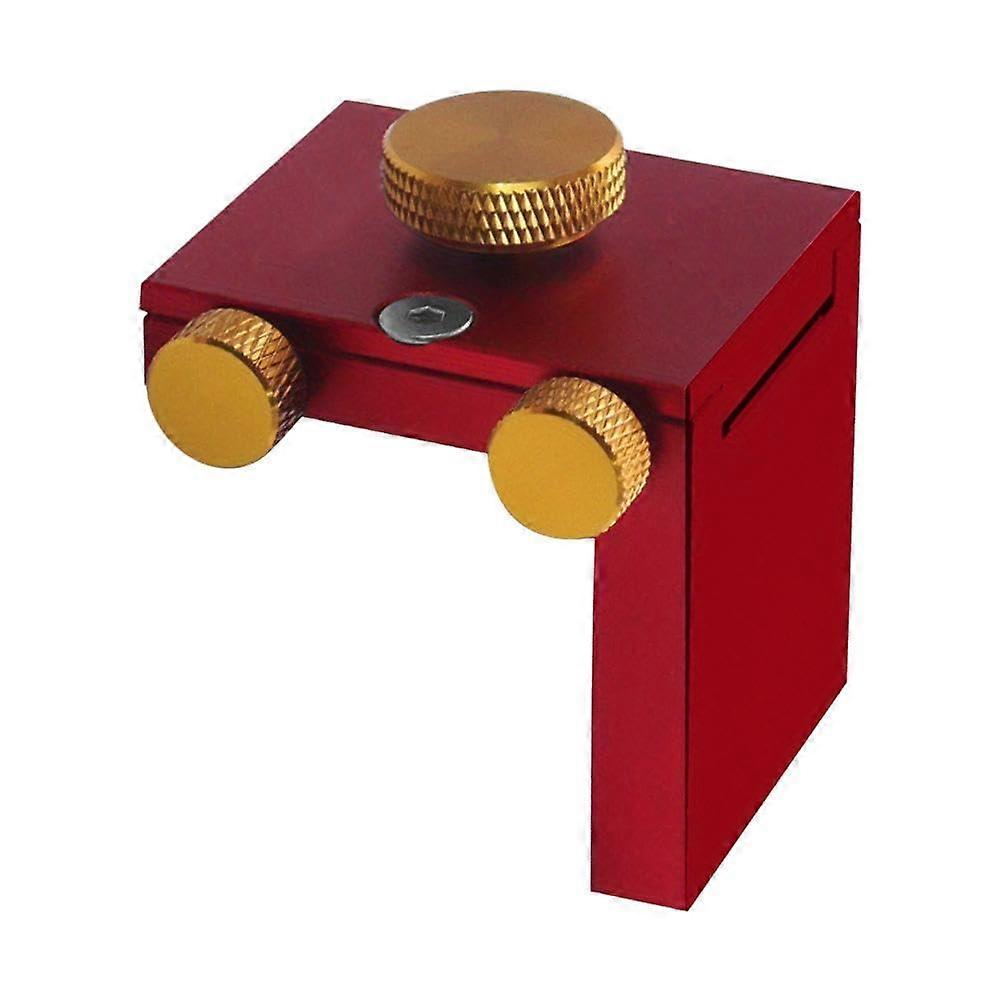 Precision Steel Ruler For Carpentry Marking With L-Shaped Fixing Block And 90-Degree Scriber, Red Positioning Block