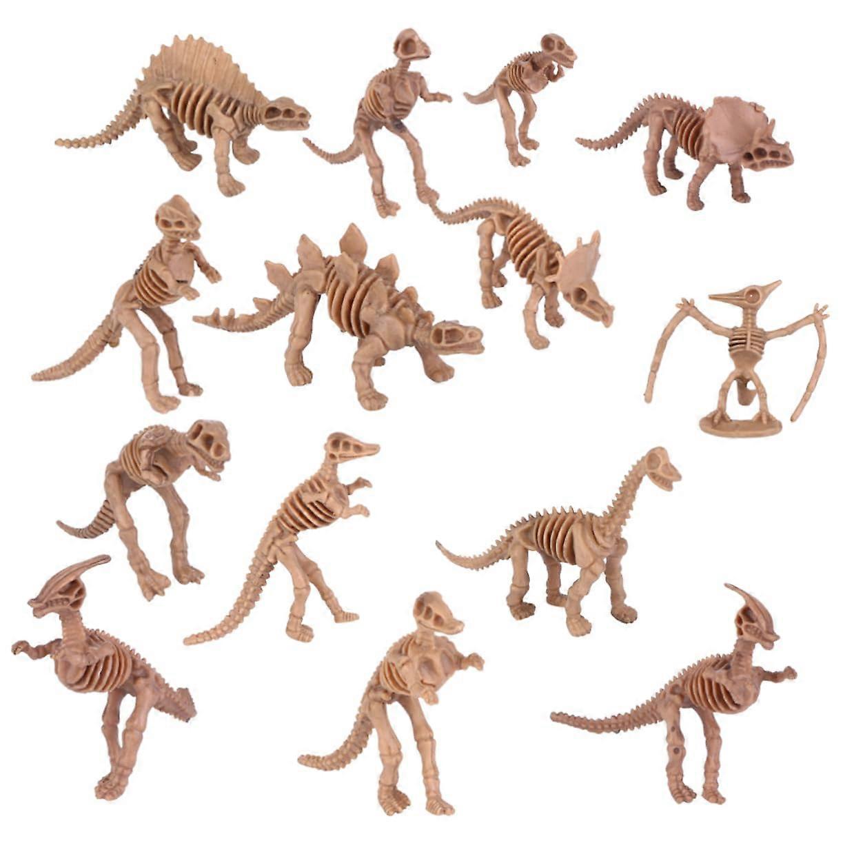 12 Pieces Dinosaur Skeleton Realistic Dinosaur Figures Model for Birthday Party Decorations and Party Favors