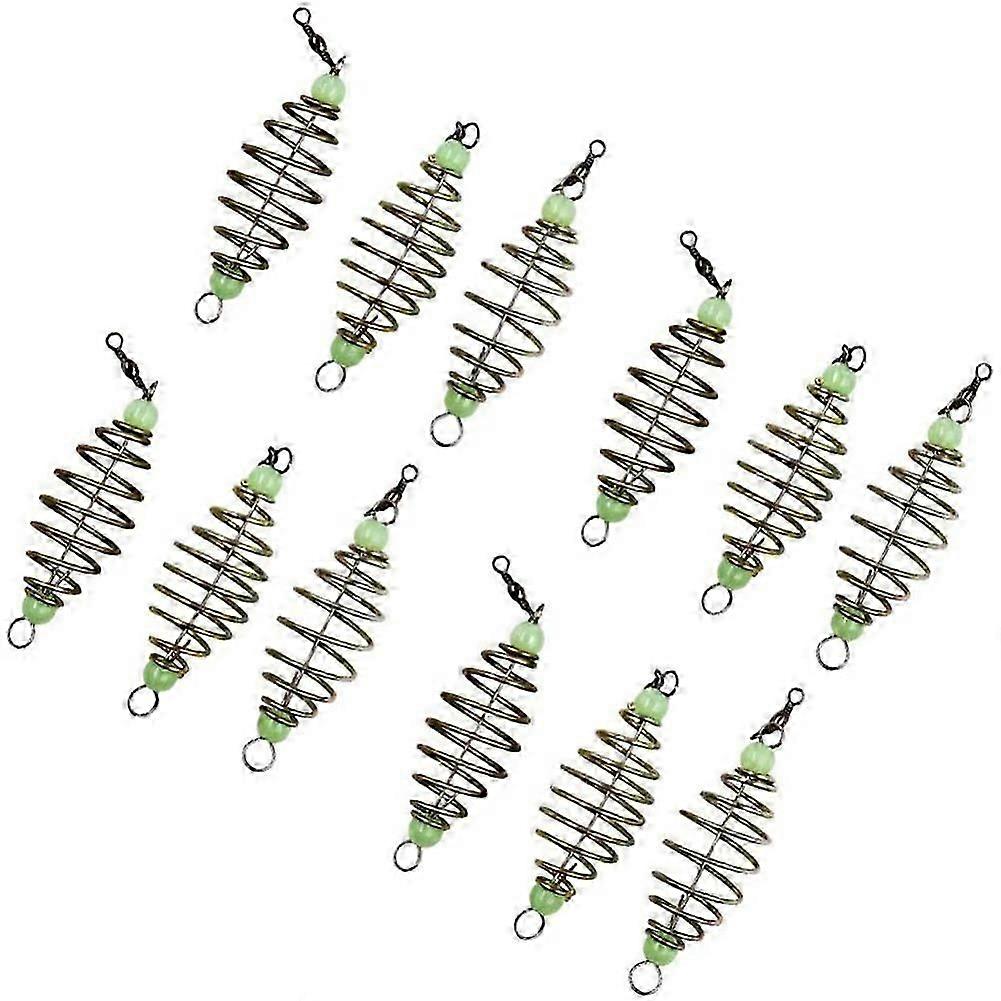 Lichtgevende aaskooi voor het karpervissen, 12 stuks inline feeder coil