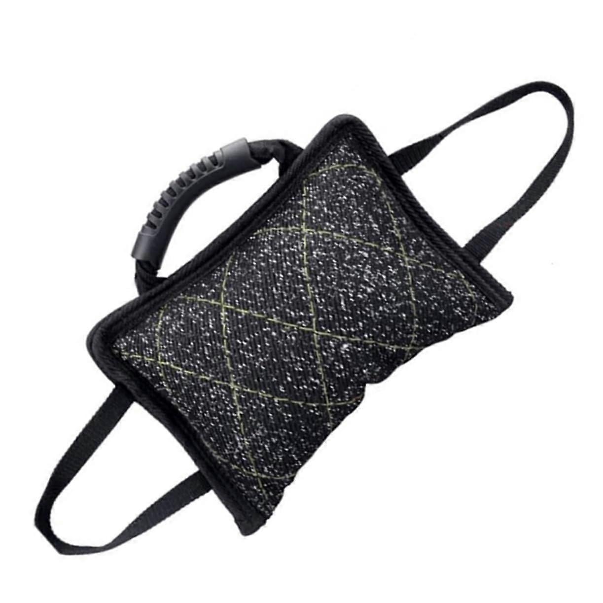 Jute Bite Pillow For Dogs With Handles Tug Toy For Training Suitable For Puppies And Adult Dogs Interactive Work