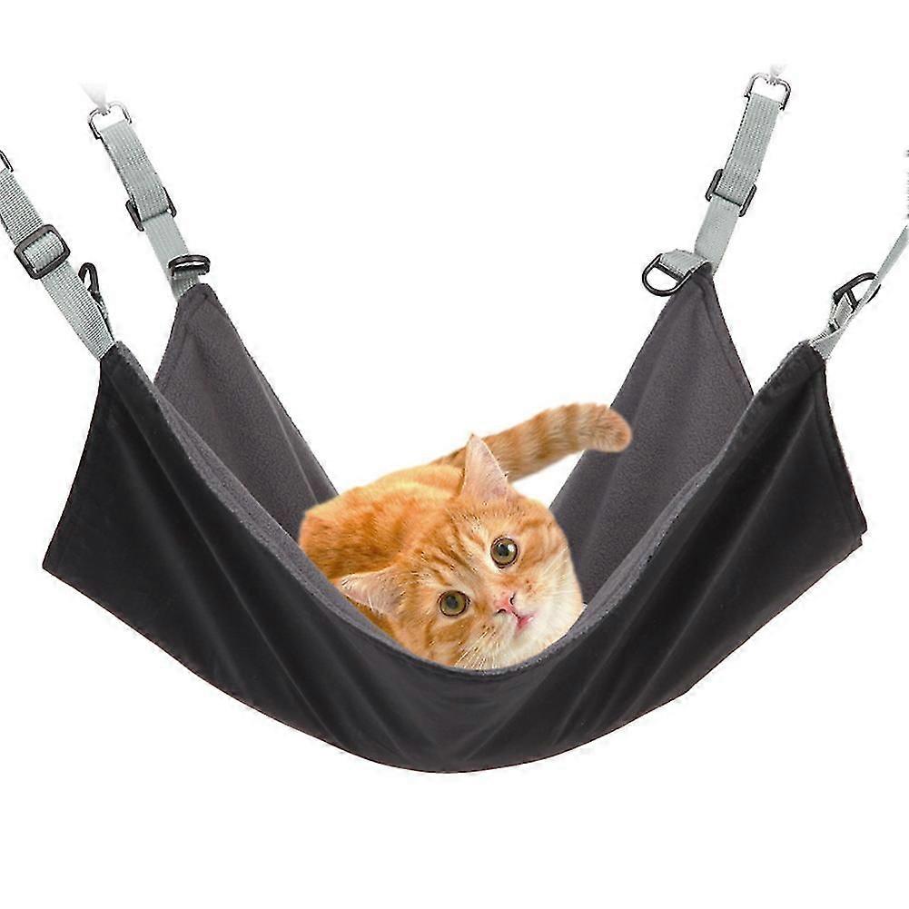 Cat Hammock Chair Hanging Soft Pet Bed Cool/Warm Mat with Adjustable Strap Sleeping Resting Pad