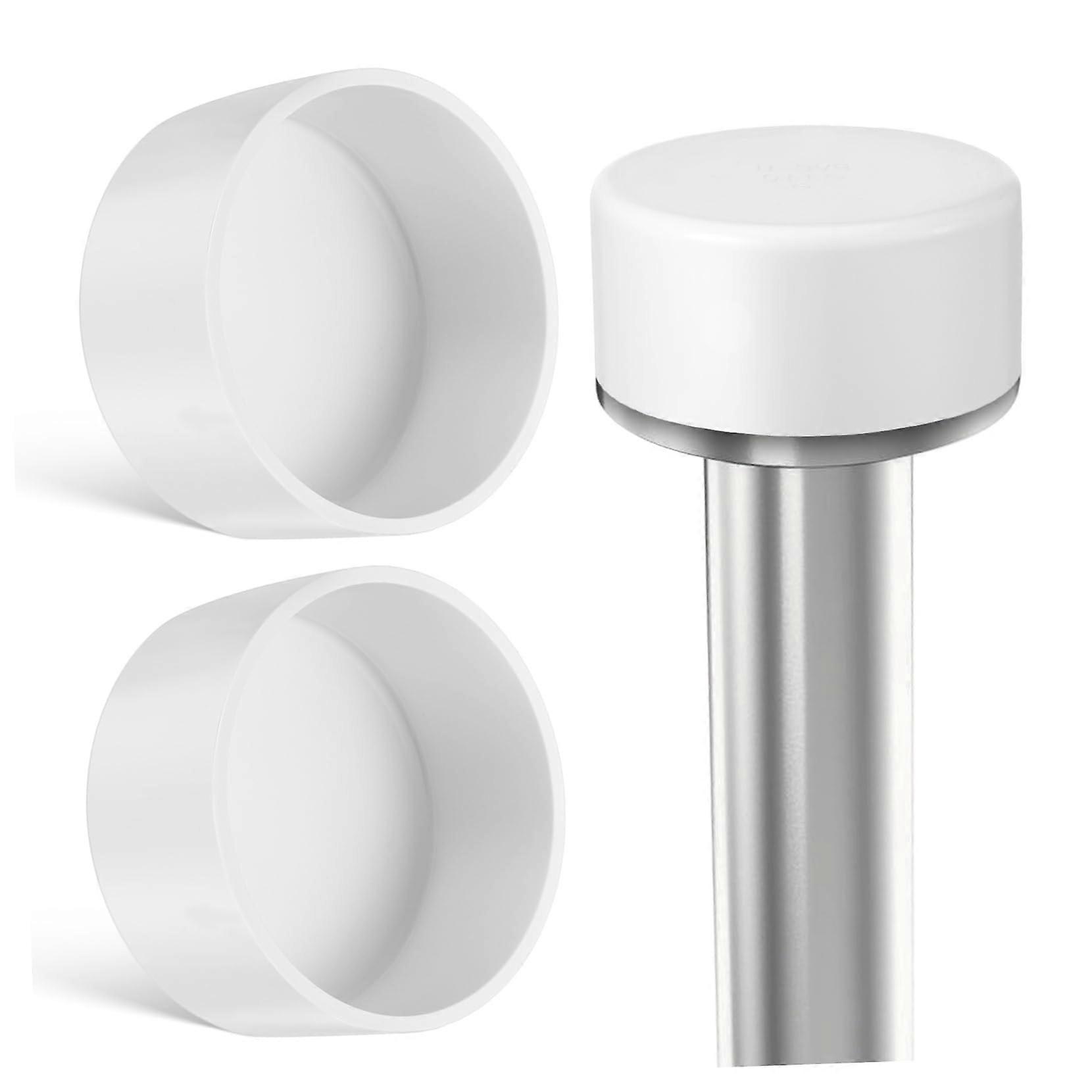 PVC Pipe End Cap Fitting 2 Pack Smooth Surface PVC Pipe Stopper Easy Install For Leak Prevention