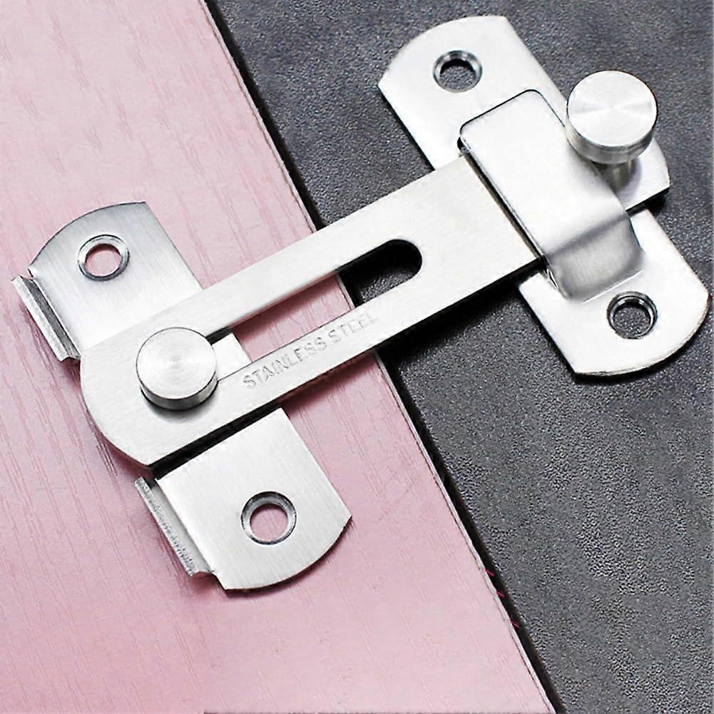 Stainless Steel Hasps and Latch for Heavy-Duty Door Security, Black Finish, Robust Design, Durable Locking Solution