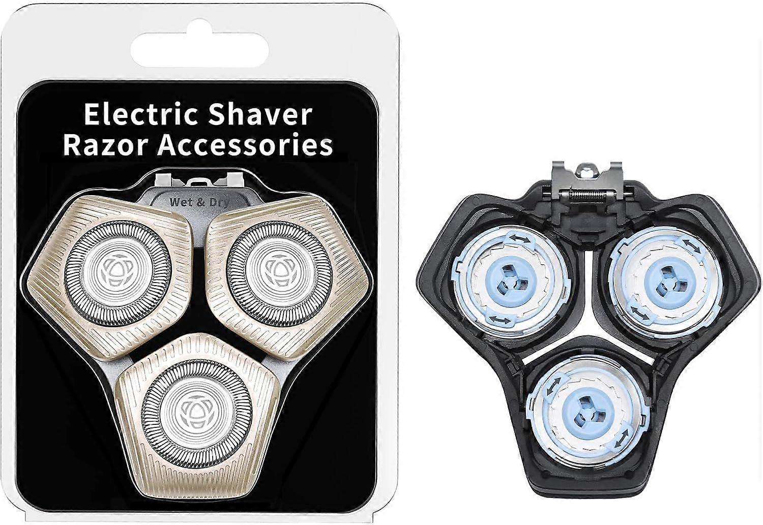 For SH71/50 Shaving heads Compatible with Philips Shaver Series S5000, S7000, SH60/70 and SH71/50, without base (gold)
