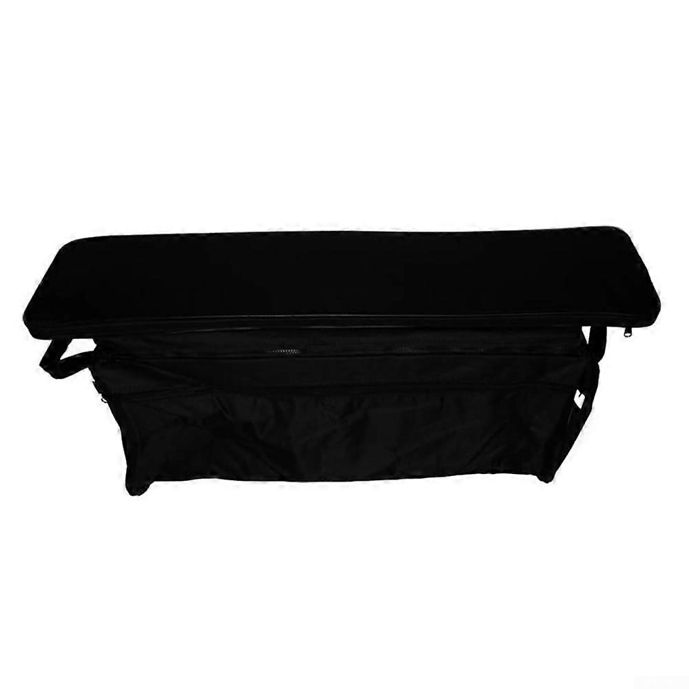 Heavy Duty Bench Seat Cover for Inflatable Boat Zippered Storage Bag with Large, Accessible Pocket (Black 85cm)