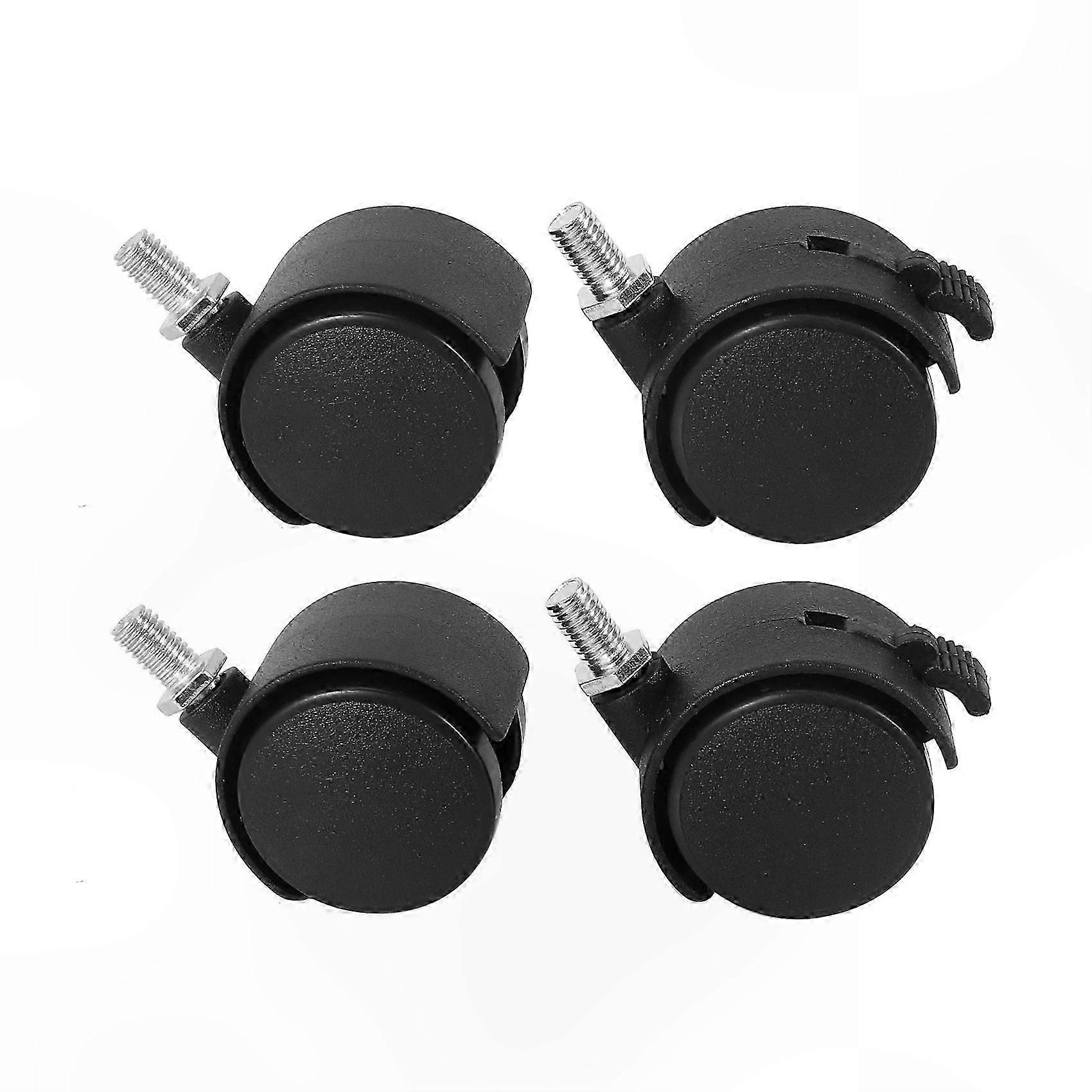 4-Pack Swivel Caster Wheels with Dual Locking Mechanism for Easy Mobility and Stability