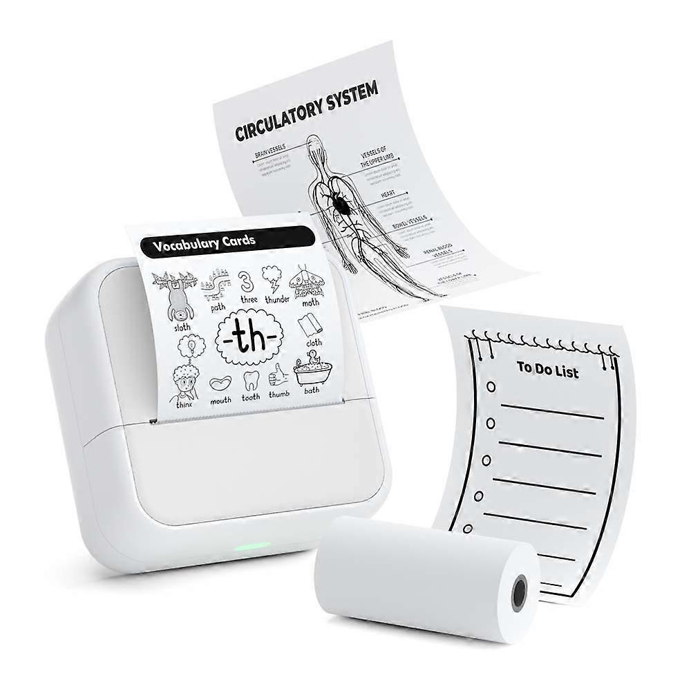 INF 58mm tooth Thermal Printer Portable & Inkless Label Printer for iOS & Android