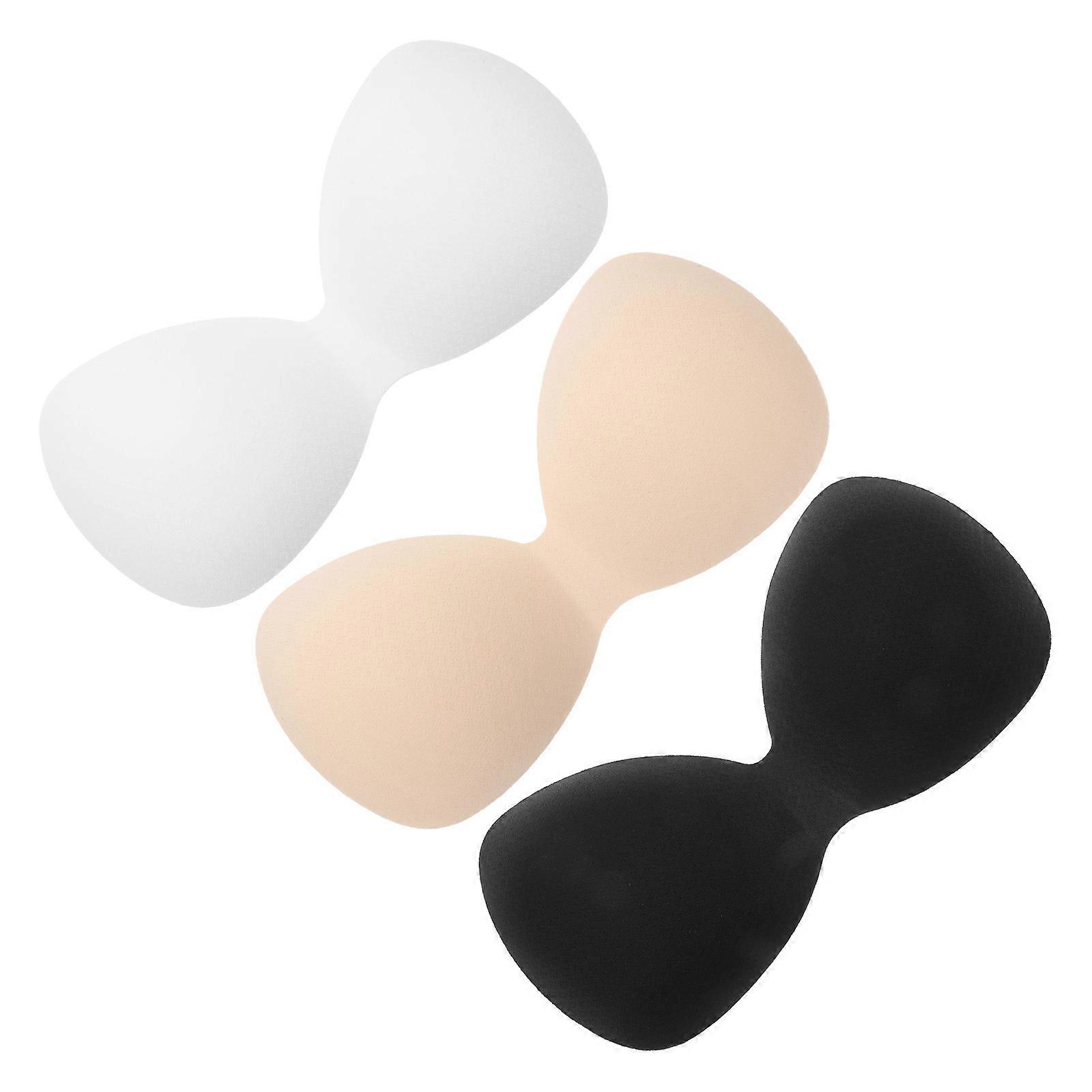 U-Shaped Bra Pads Assorted Color Women's Underwear Sponge Material Stability Support 3Pack