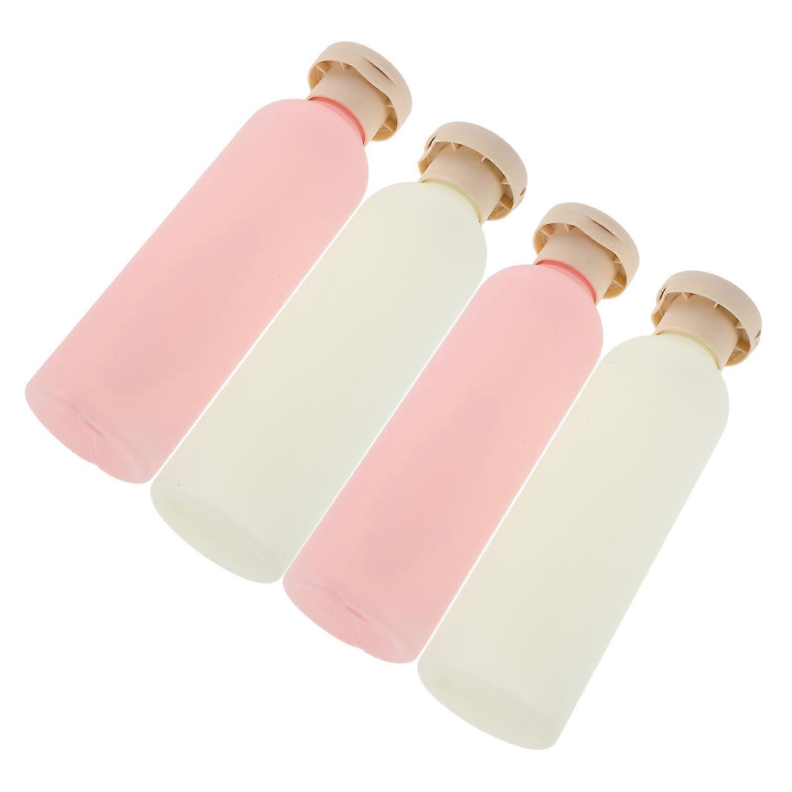 Garrafas de viagem de recipiente de xampu para homens e mulheres feitas de material Pe Cores sortidas com recurso recarregável 4Pcs