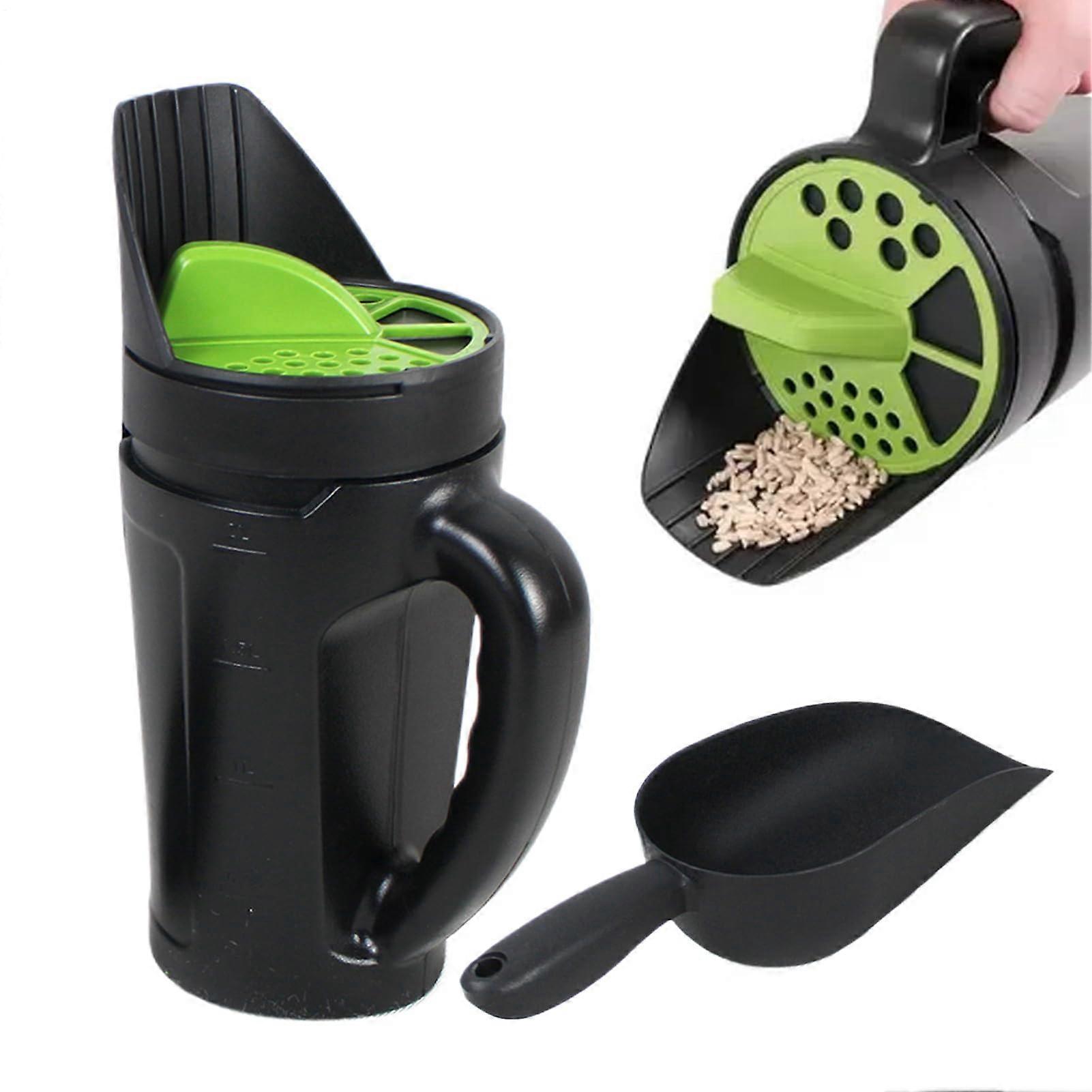 Handheld Spreader, 2.5L Adjustable Opening Sizes Shake Dispenser for Ice and Snow Melt