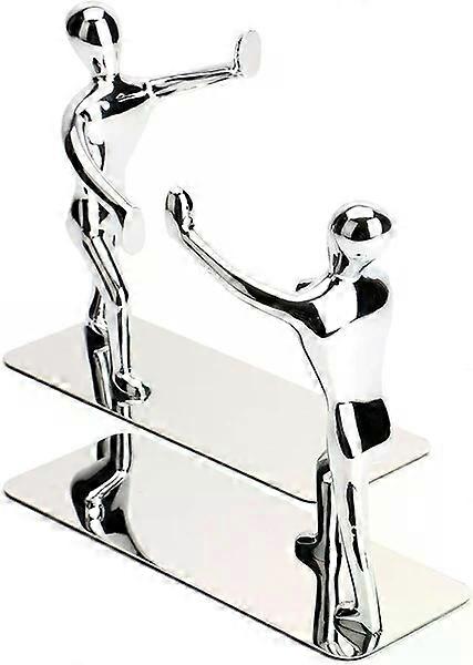 Stainless steel bookends, 2 pieces, stable, durable and space-saving
