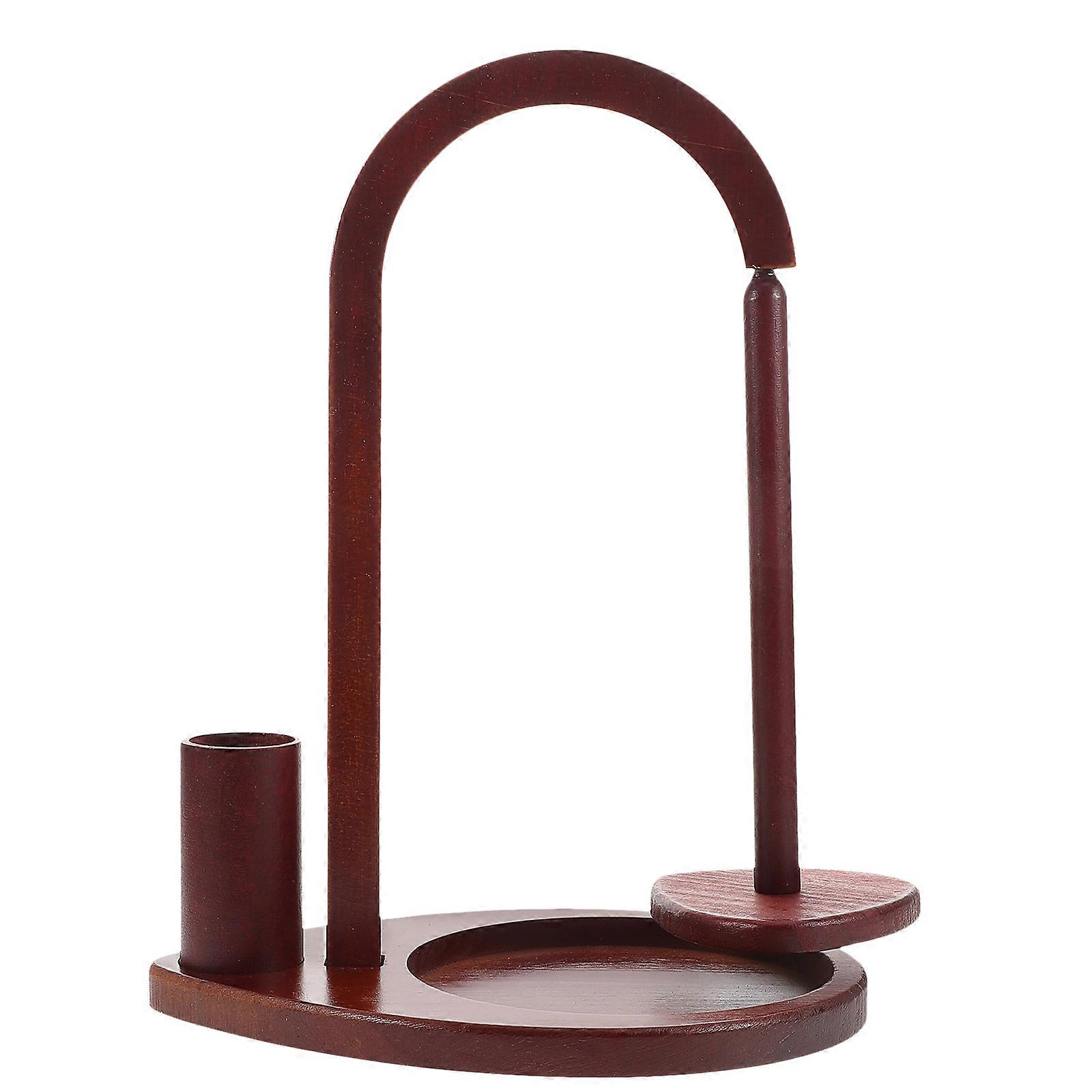Yarn Rack Wooden Yarn Organizer For Knitting And Crocheting 31.50X23.00X17.50CM Brown 1Set