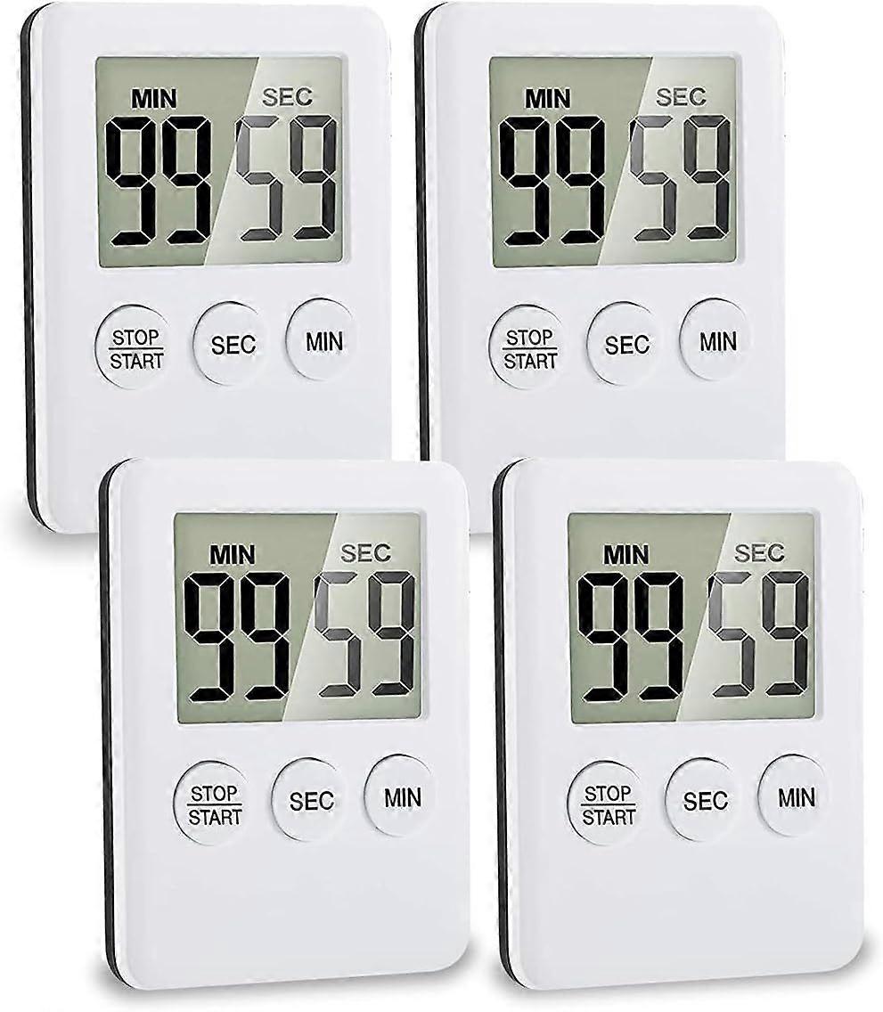 Digital egg timer with clock, stopwatch, alarm functions, large display and