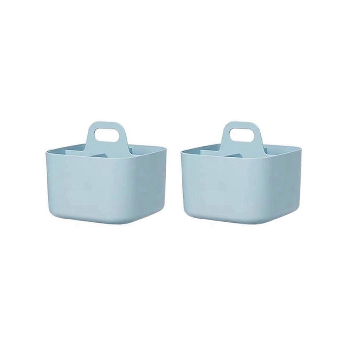 2PCS Caddys Organizer,Stackable Plastic Caddys With Handle, Desk Caddys, Art Organizers and Storage