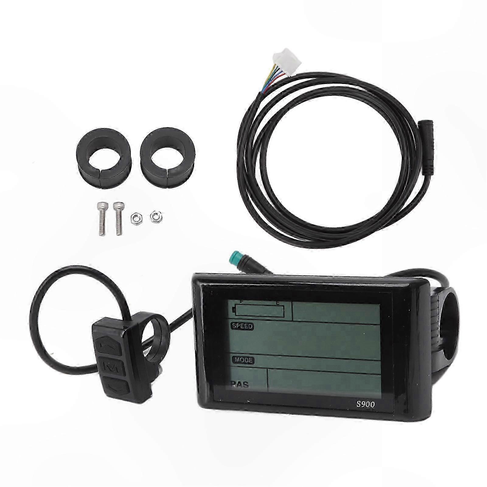 LCD Display for Electric Bikes 24V-48V Waterproof Real-Time Data Monitor for Scooters E-Bikes