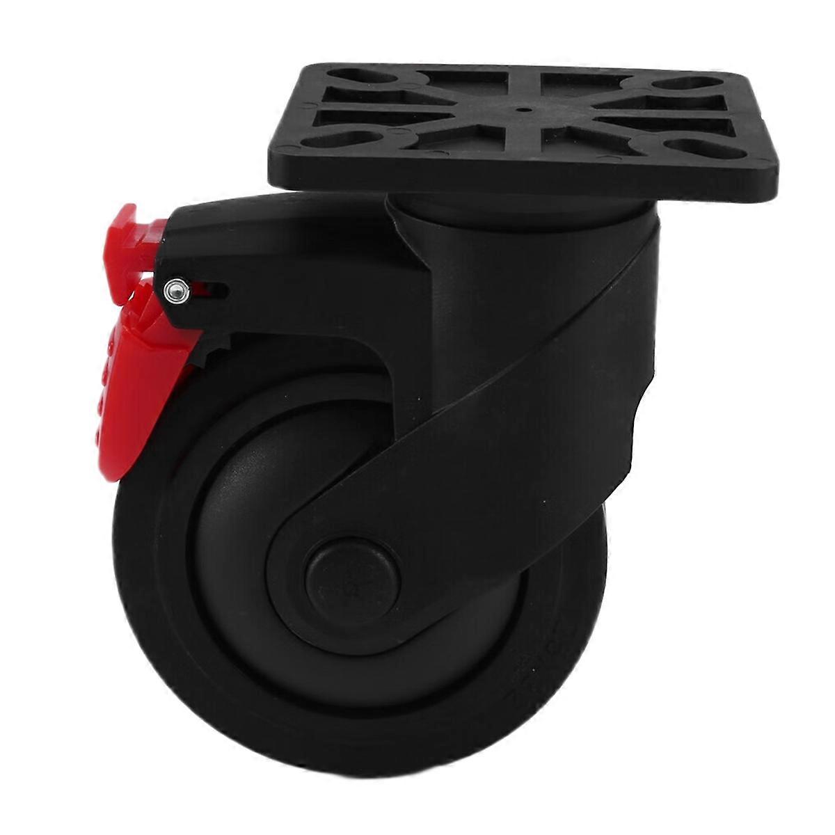 5 Inch Caster Wheel with Brake Bracket Mute Swivel Casters for Workbenche Machine Electric Equipment Shelve Trash Bin