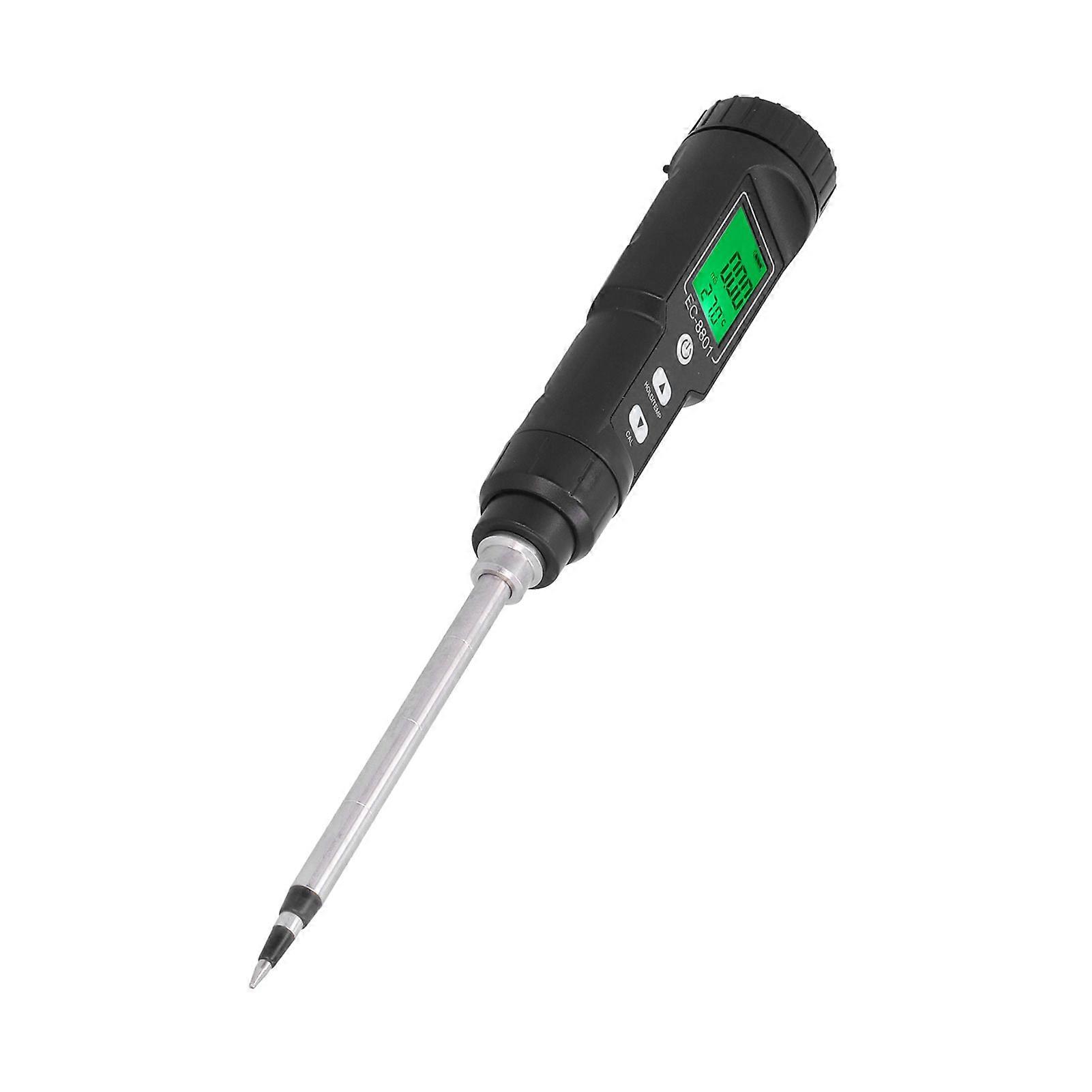 Soil Tester EC Temperature Meter 280x37mm ABS Waterproof Probe