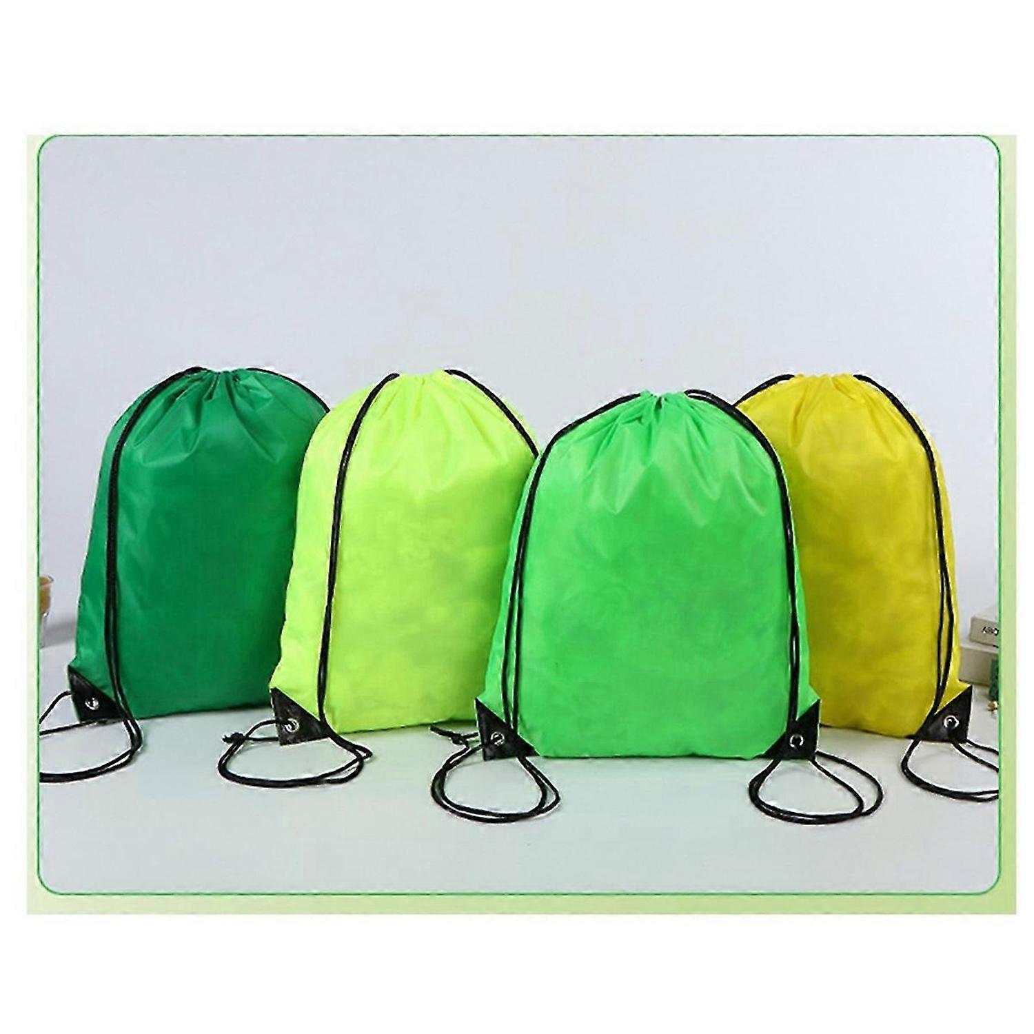 Drawstring Backpack Suitable for Gym, Travel Fluorescent Yellow