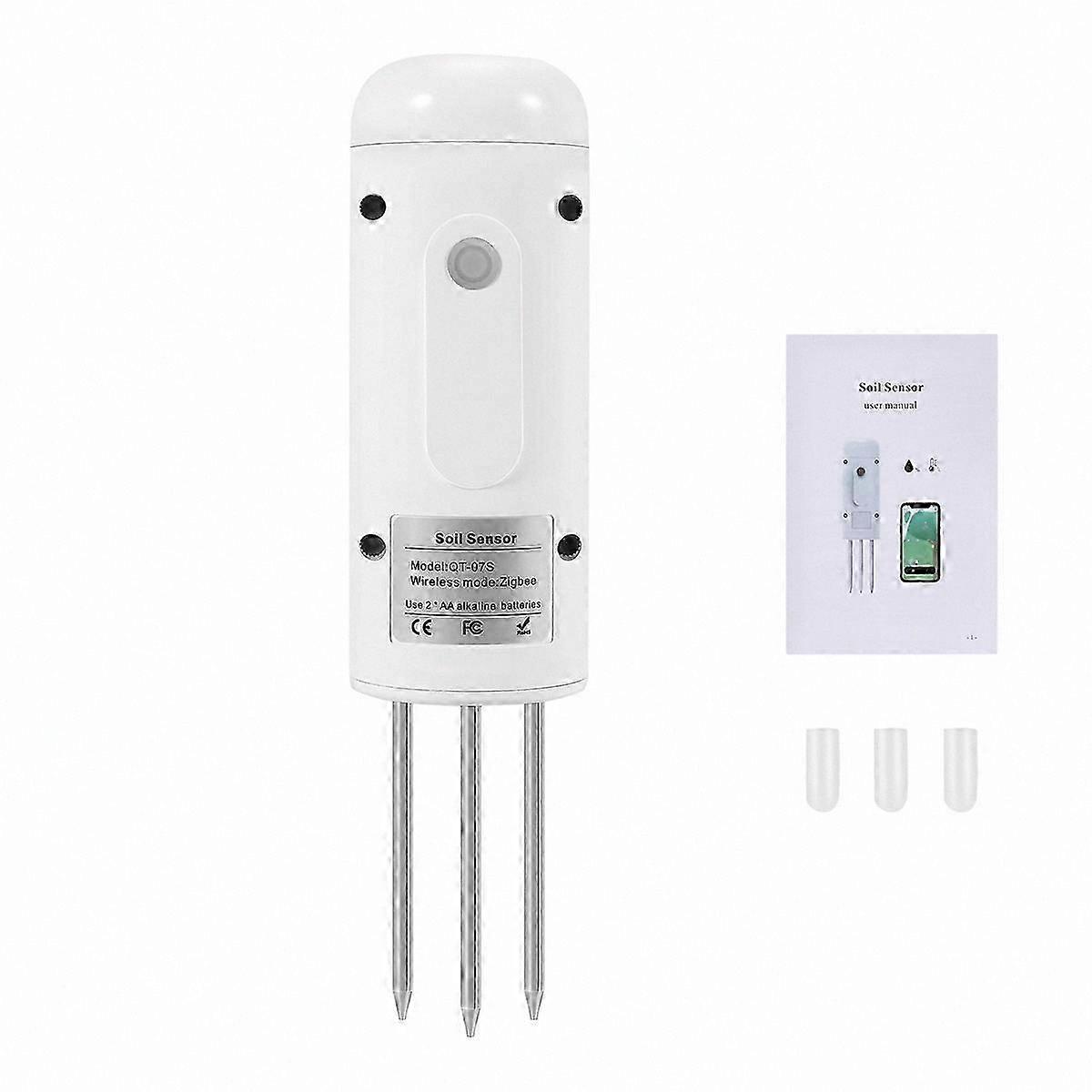 Zigbee Soil Moisture Sensor with Temperature and Humidity Monitoring for Plants, IP67 Waterproof Wireless Device