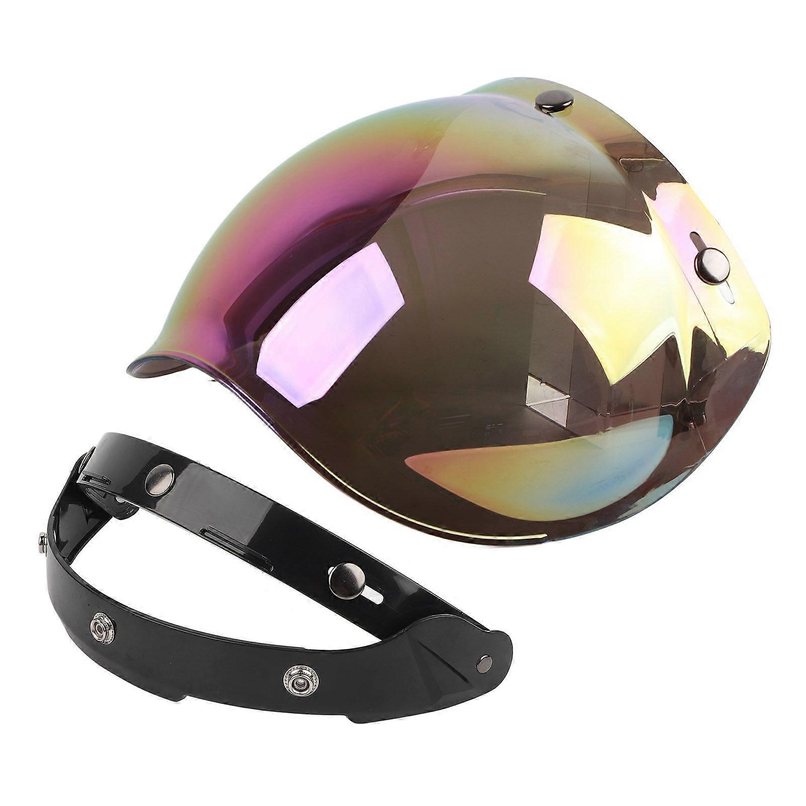 Motorcycle Retro 3snap Sun Visor Shield Windproof Helmet Lens Colored