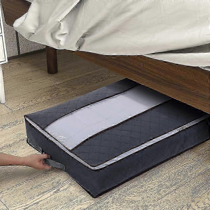 75L Underbed Storage Bags with View Window and Handles for UK Home Organisation, Foldable Design