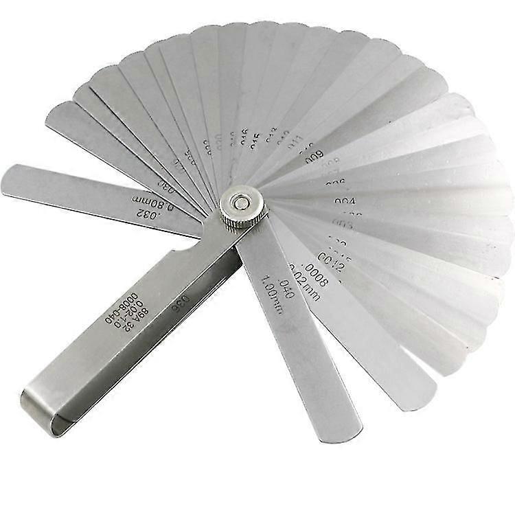 Dental Orthodontic Interproximal Enamel Measuring Tool, Stainless Steel Feeler Gauge Set Orthodontic Leaf Gauge, Tooth Gap Measurement, Feeler Gauges