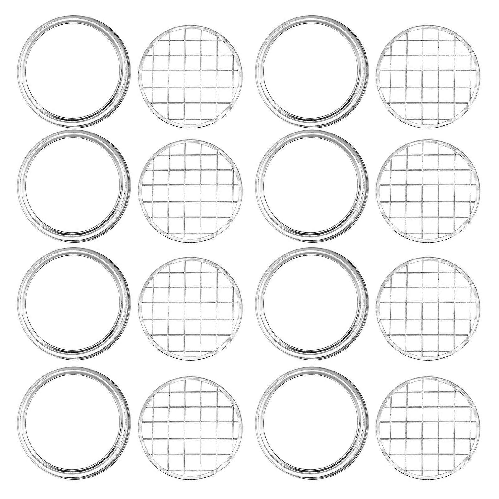 Reusable Floral Grid Iron Material Flower Insert Lid For Arrangement Tool 3.54X3.54X0.59IN Storage Lid 10 Sets