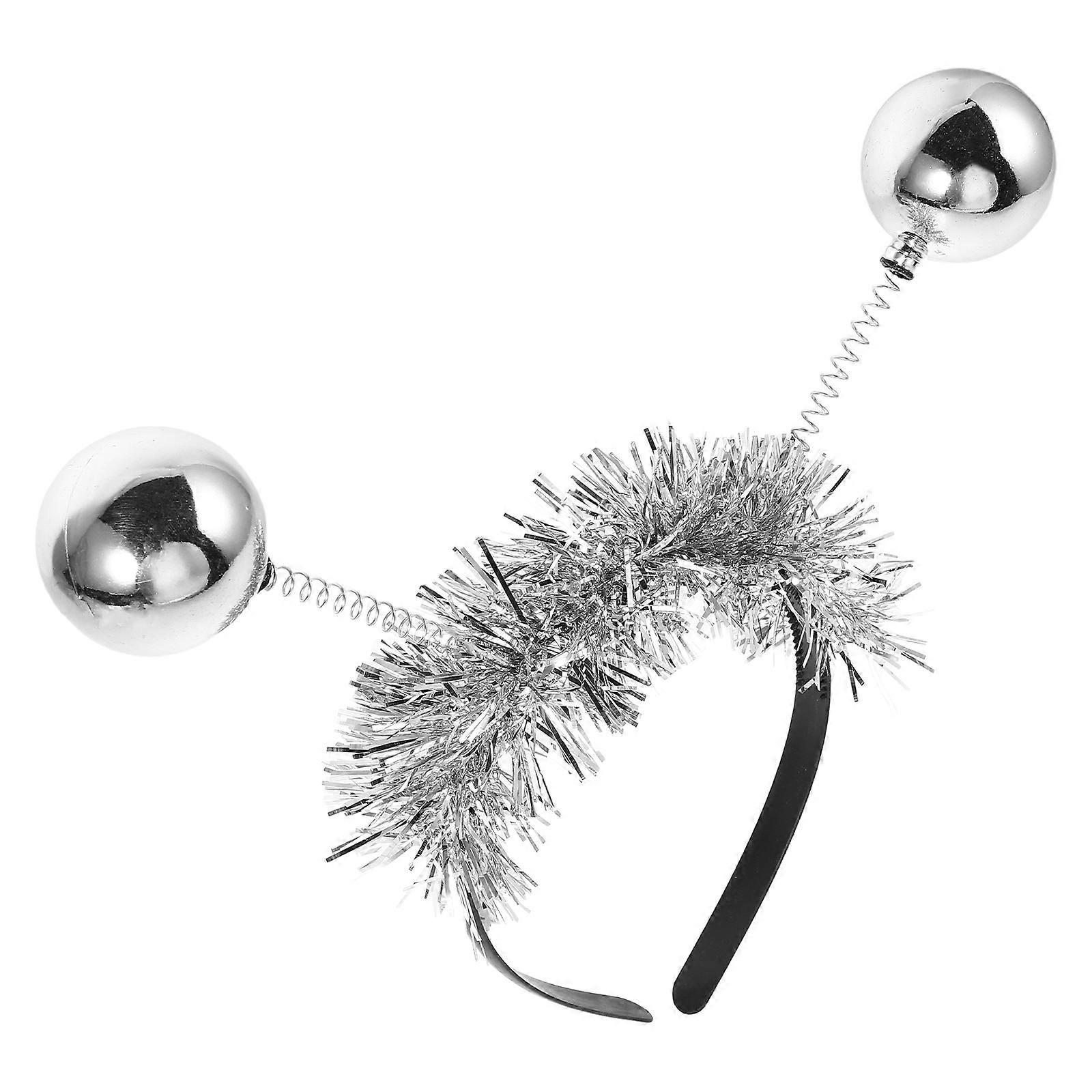 Disco Ball Headband for Party with Dual Light Bulbs Mirror Ball Design