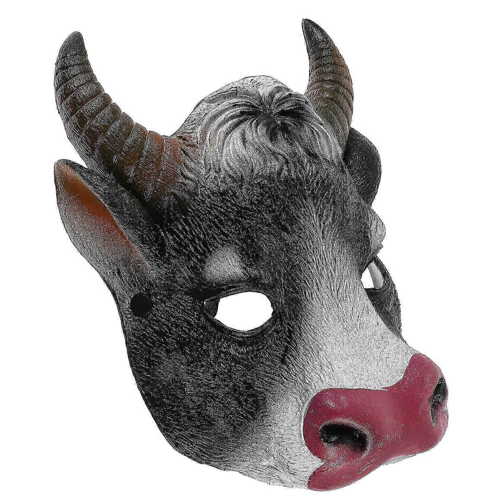 Masquerade Mask Cow Head Shape Performance Accessory Cosplay Event Carnival Decorative Mask 1Pcs - DSW