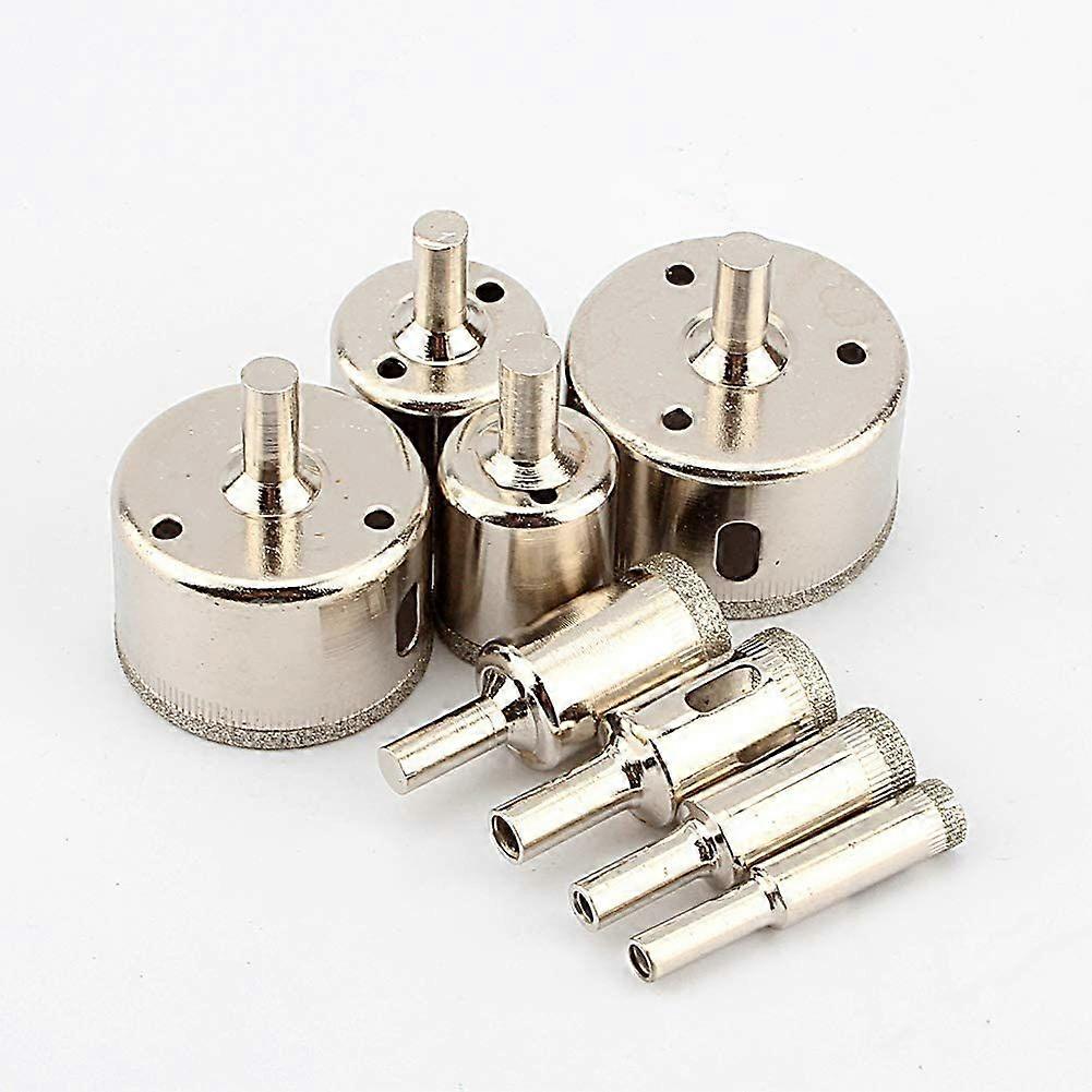 8pcs 10mm-50mm Diamond Coated marble Ceramic Tile Hole Saw Drill Bits set tool