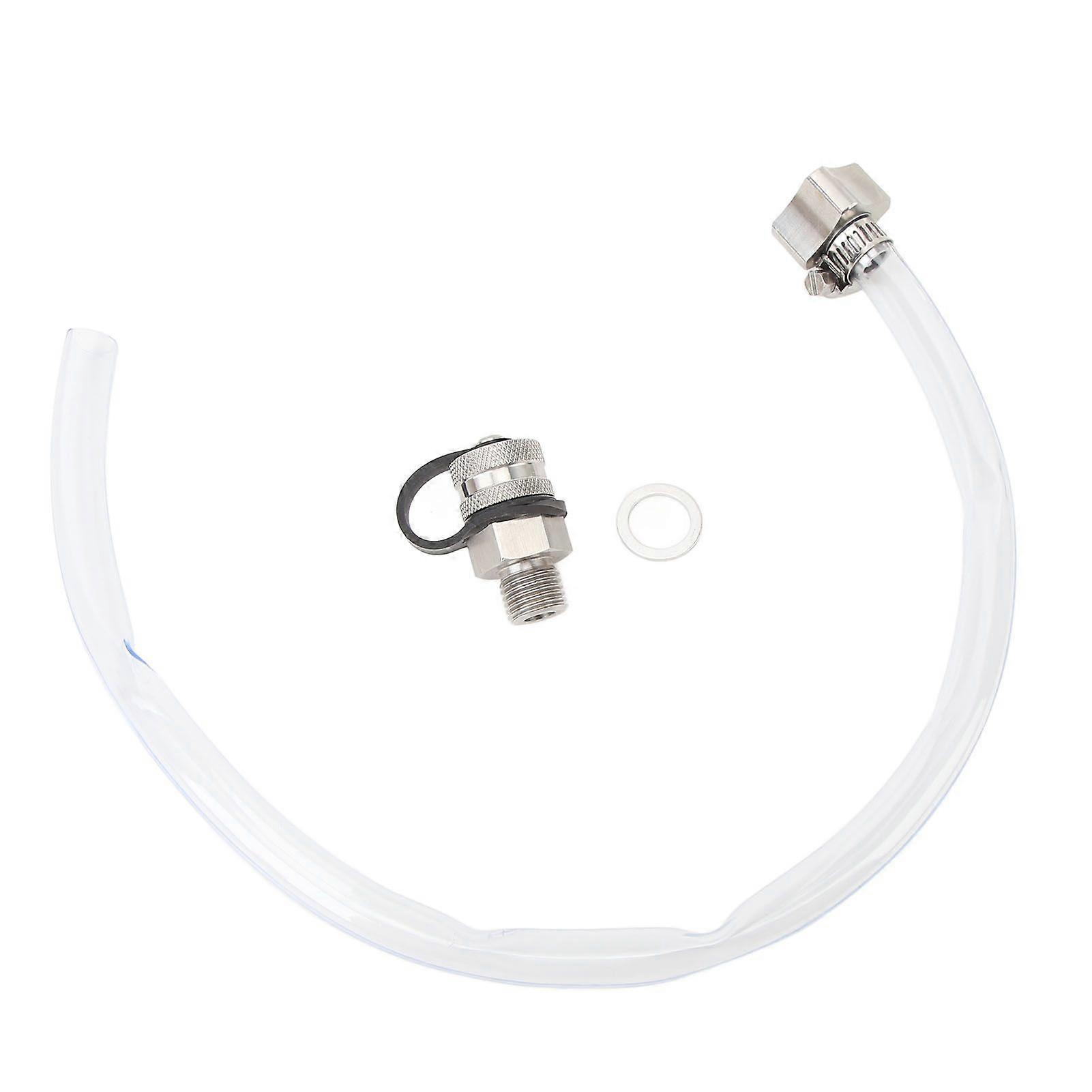 Oil Drain Valve with Hose Stainless Steel Leak Proof Easy to Use Engine Oil Drain Valve for Vehicle