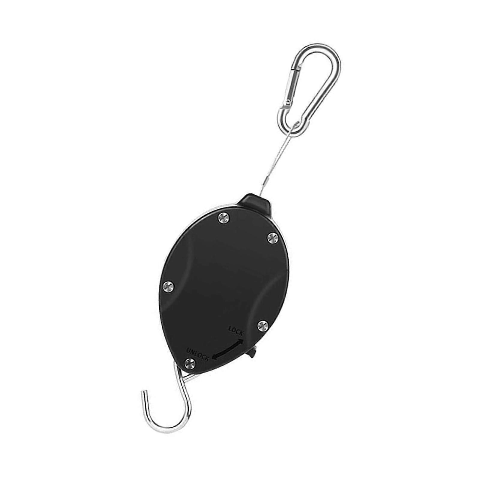 Retractable Plant Hooks for Ceiling Plant Pulley System, Adjustable Hanging Lights and Bird Feeders, Durable Metal Design