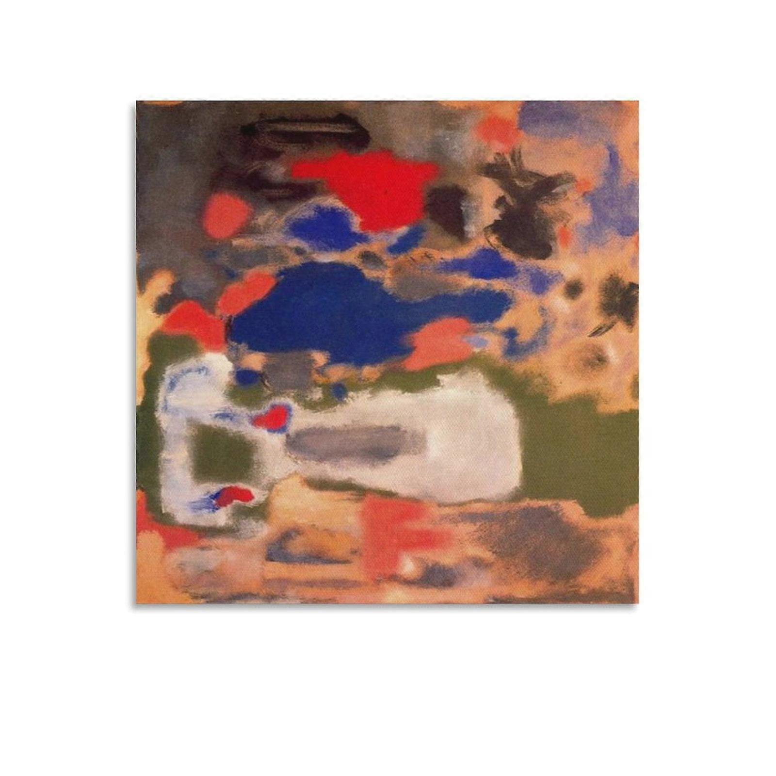 Mark Rothko Expressionism 1948 Wall Art Print 16x16inch, compatible with home decor aesthetics