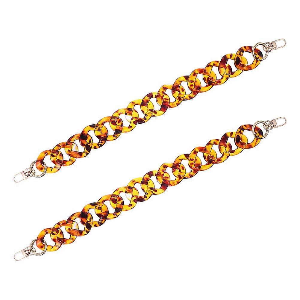 Leopard Purse Chain for Adornment 4Pcs Acrylic Chunky Detachable Replacement
