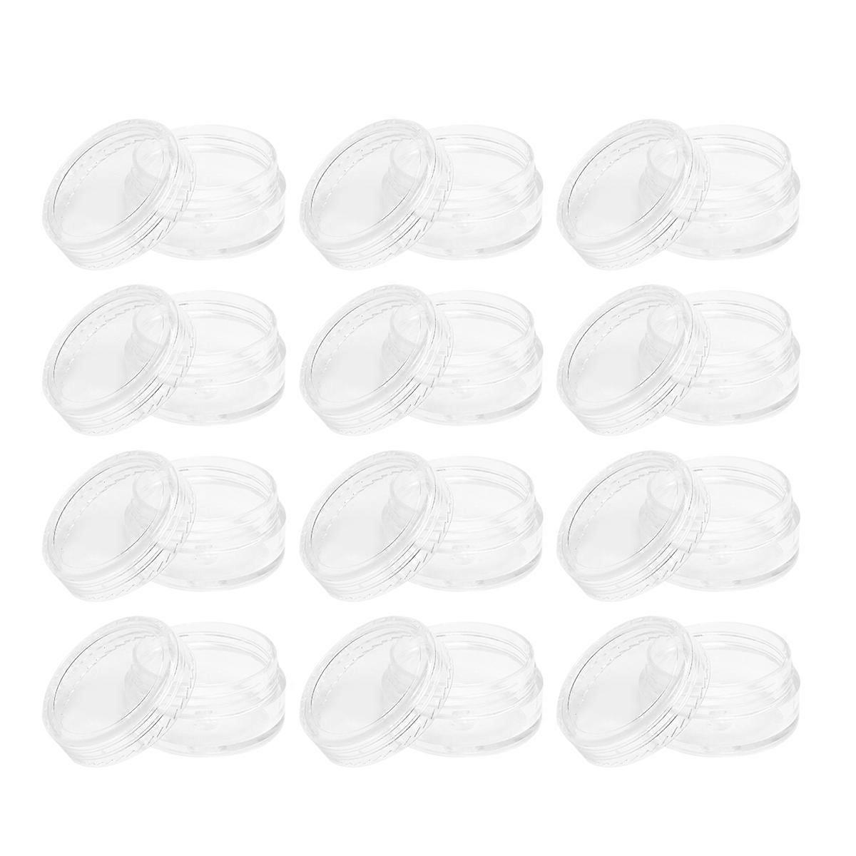 Transparent Cosmetic Plastic Containers for Storage Use 150Pcs Round Jars