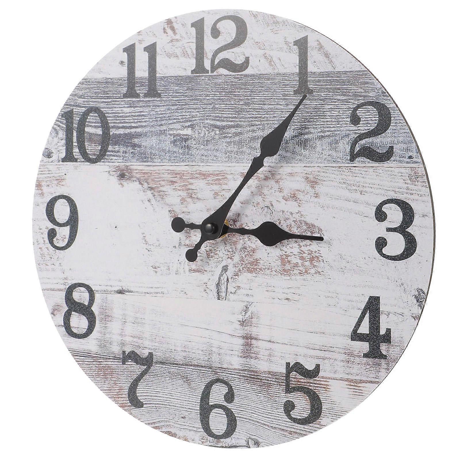Round Wall Clock with Quiet Movement 2Pcs for Home Decoration