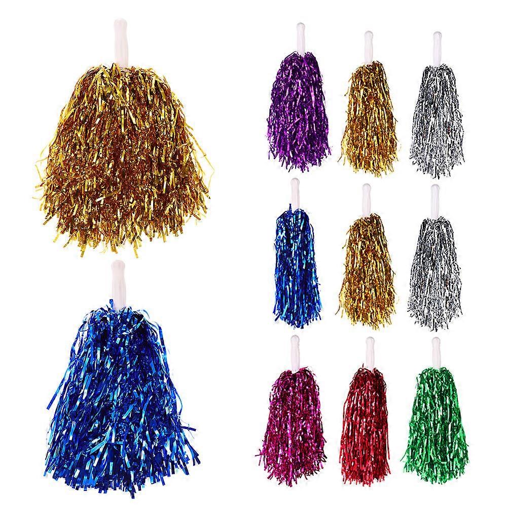 Assorted Color Cheerleading Pom Poms Handheld Plastic Pom Poms 84Pcs