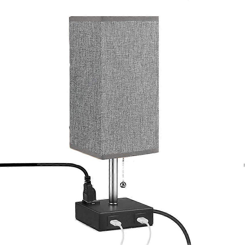 Minimalist Square Night Light with USB Charging Function for Bedroom Living Room Home in Sleek Grey Color 1Pack
