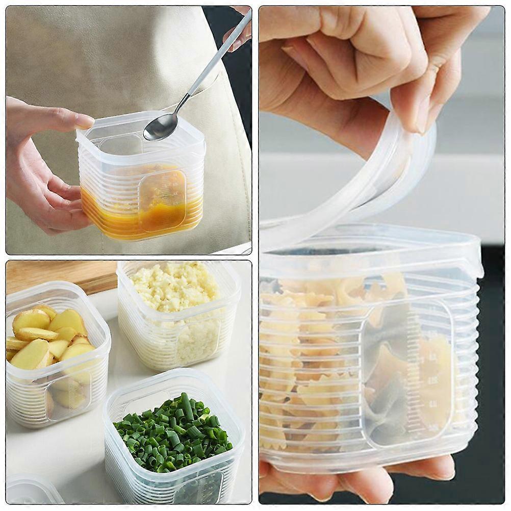 Food Containers Square Storage Box With Lids For Kitchen Boxes Freezer Set