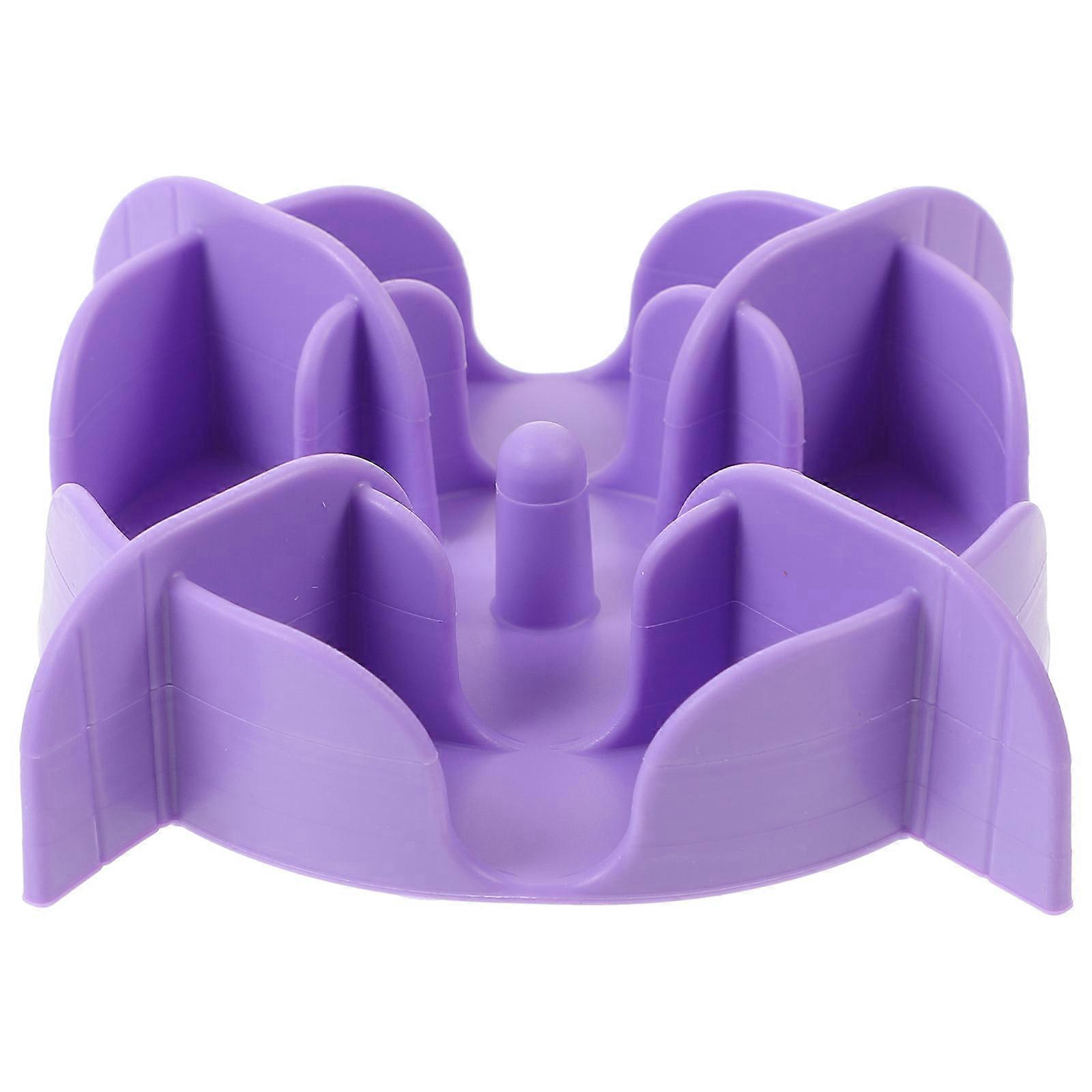3Pcs Silicone Slow Feeder Insert For Dogs In Violet Color Prevent Choking Indoor Feeding 3X10cm