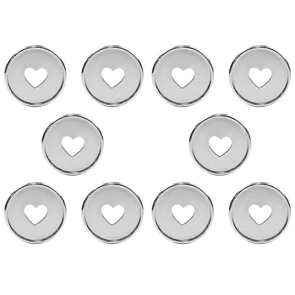Loose Leaf Binding Discs 10Pcs Round Edges Office Use Silver Binder Buckles